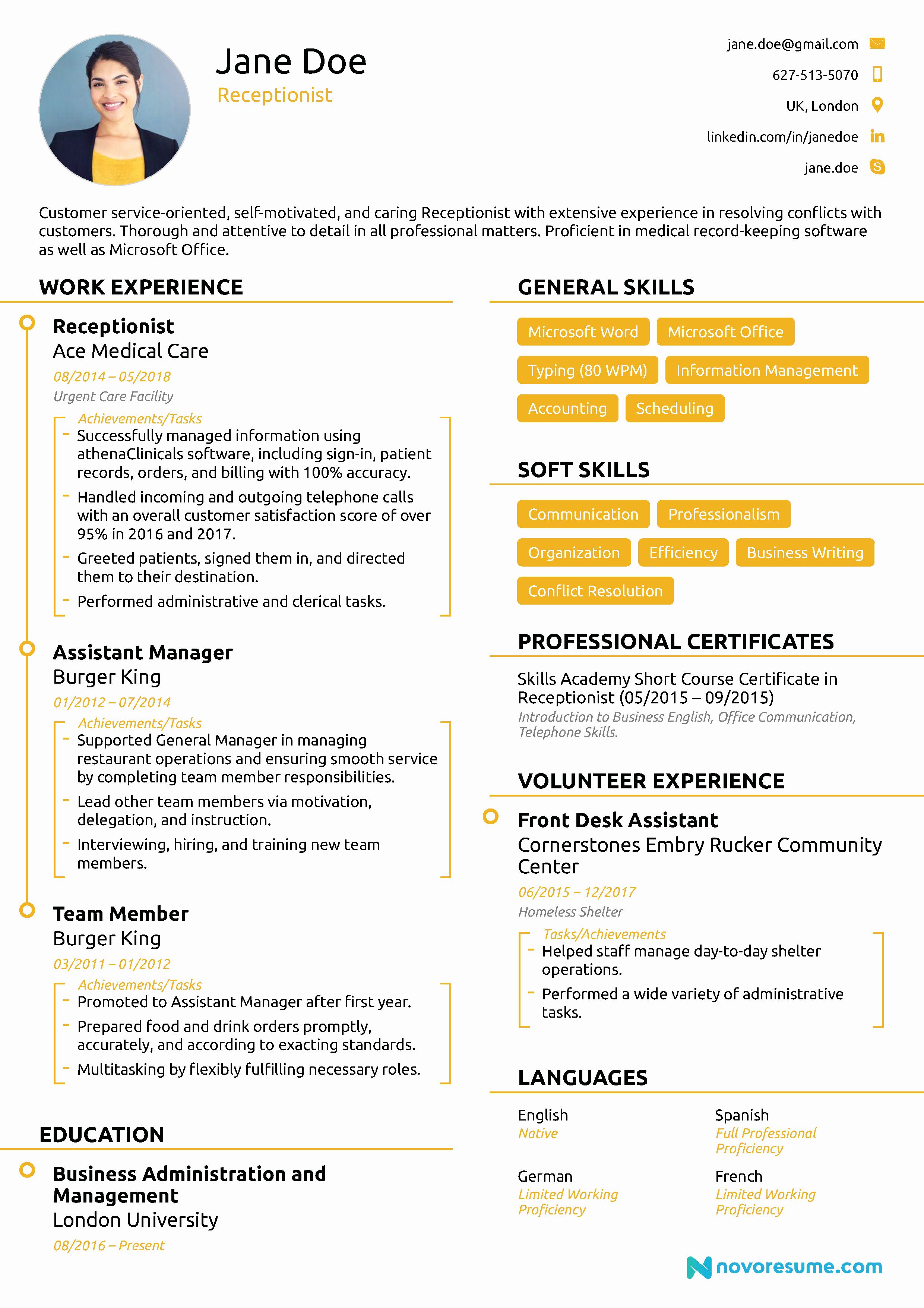 receptionist job description for resume on dental receptionist job description resume unique receptionist resume 2019 guide and examples