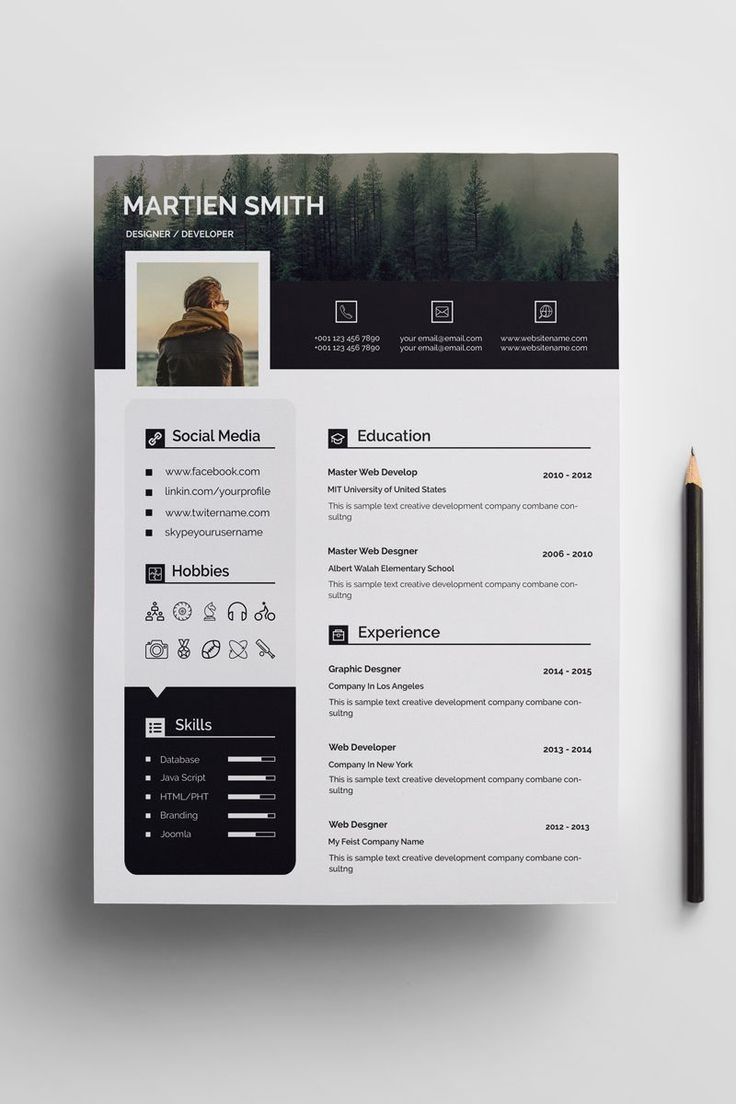 resume one page template on martien smith cv resume template 72015 templatemonster cv kreatif templat resume desain cv