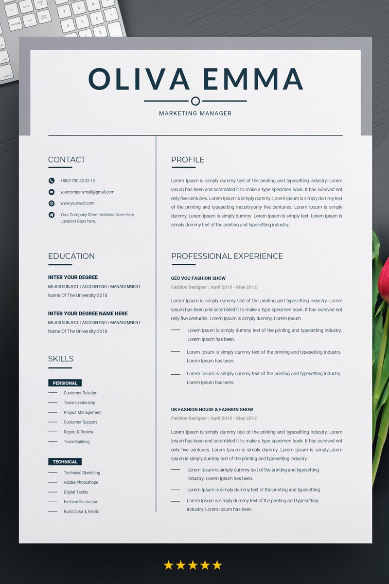 marketing manager resume on marketing manager resume template 70621 templatemonster manager resume resume template resume design creative