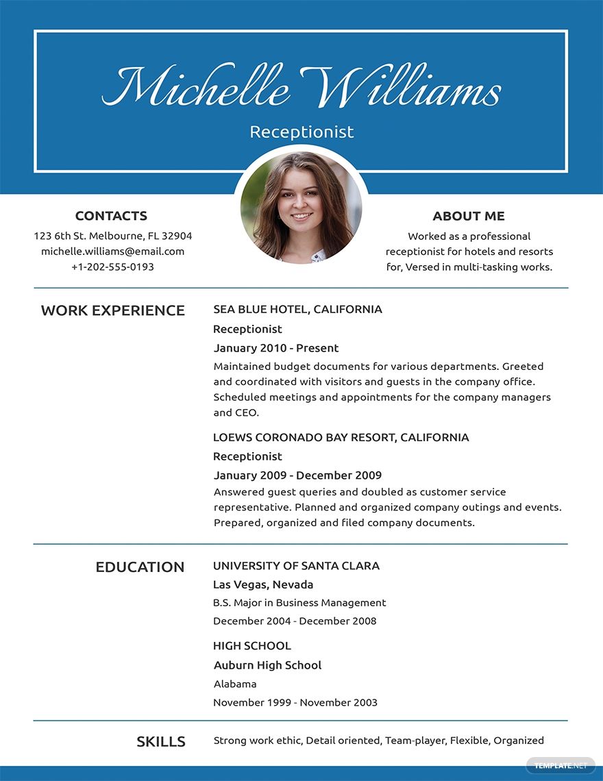 receptionist resume template on basic receptionist resume template free psd illustrator indesign word apple pages publisher template net basic resume good resume examples resume template free