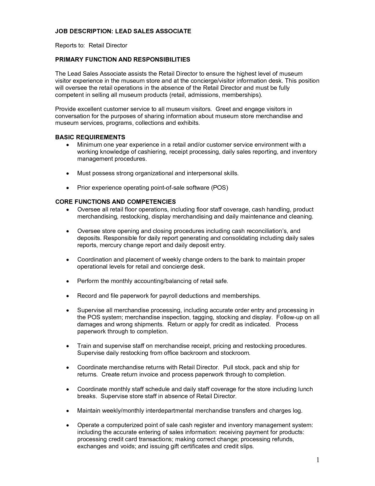 sales associate job descriptions for resume job resume examples retail resume examples job description retailsales associate resume on sales associate job descriptions for resume job resume examples retail resume examples job description