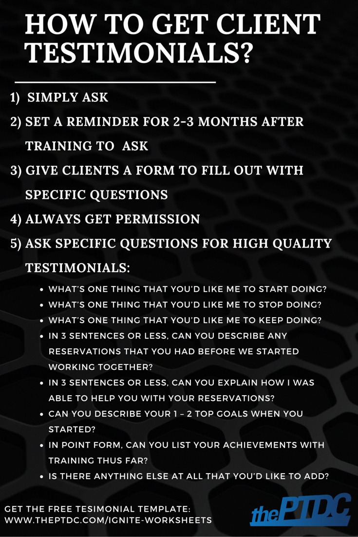 personal trainer near me on how to get client testimonials for personal trainers plus a testimonial template personal training marketing personal trainer business personal trainer app