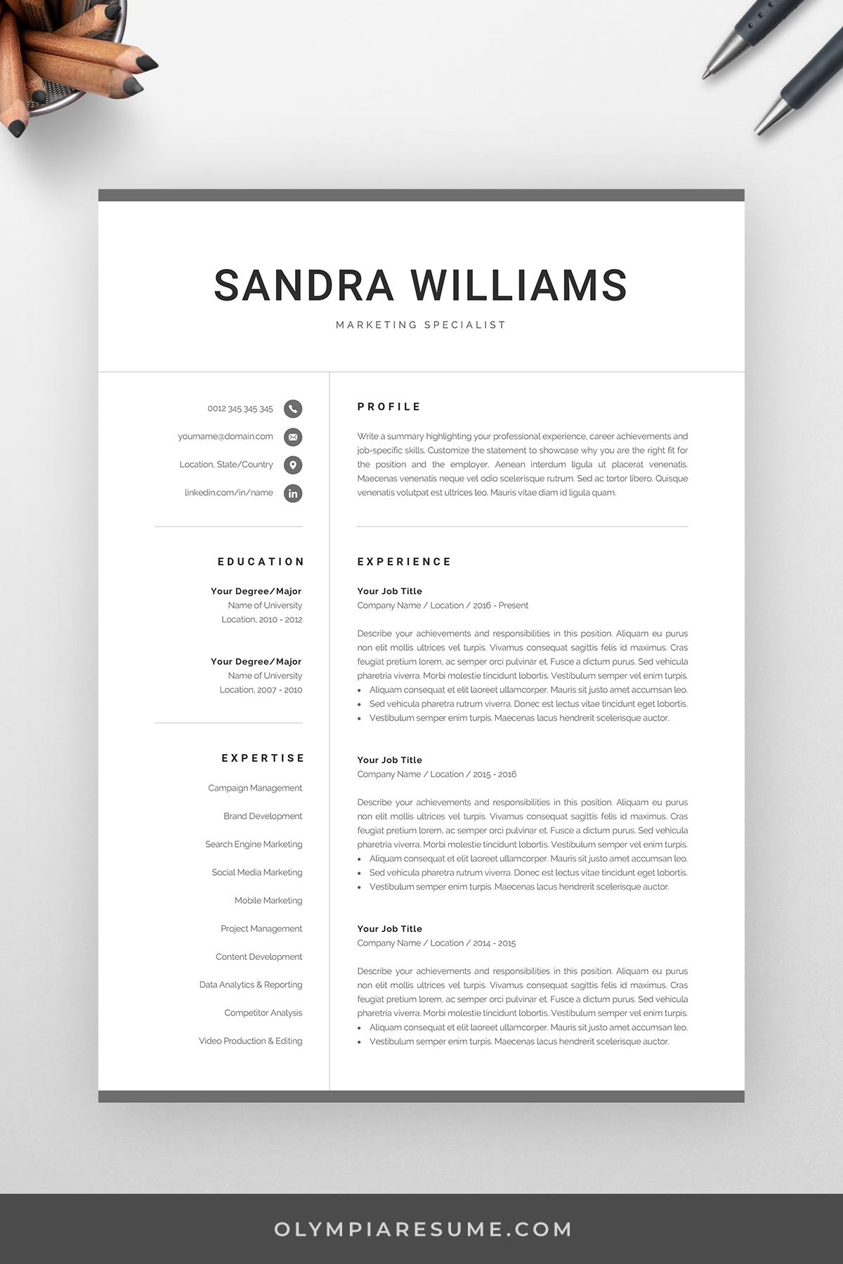 professional resume template for word modern marketing cv etsy resume template professional one page resume template resume template 2 page resume template on professional resume template for word modern marketing cv etsy resume template professional one page resume template resume template