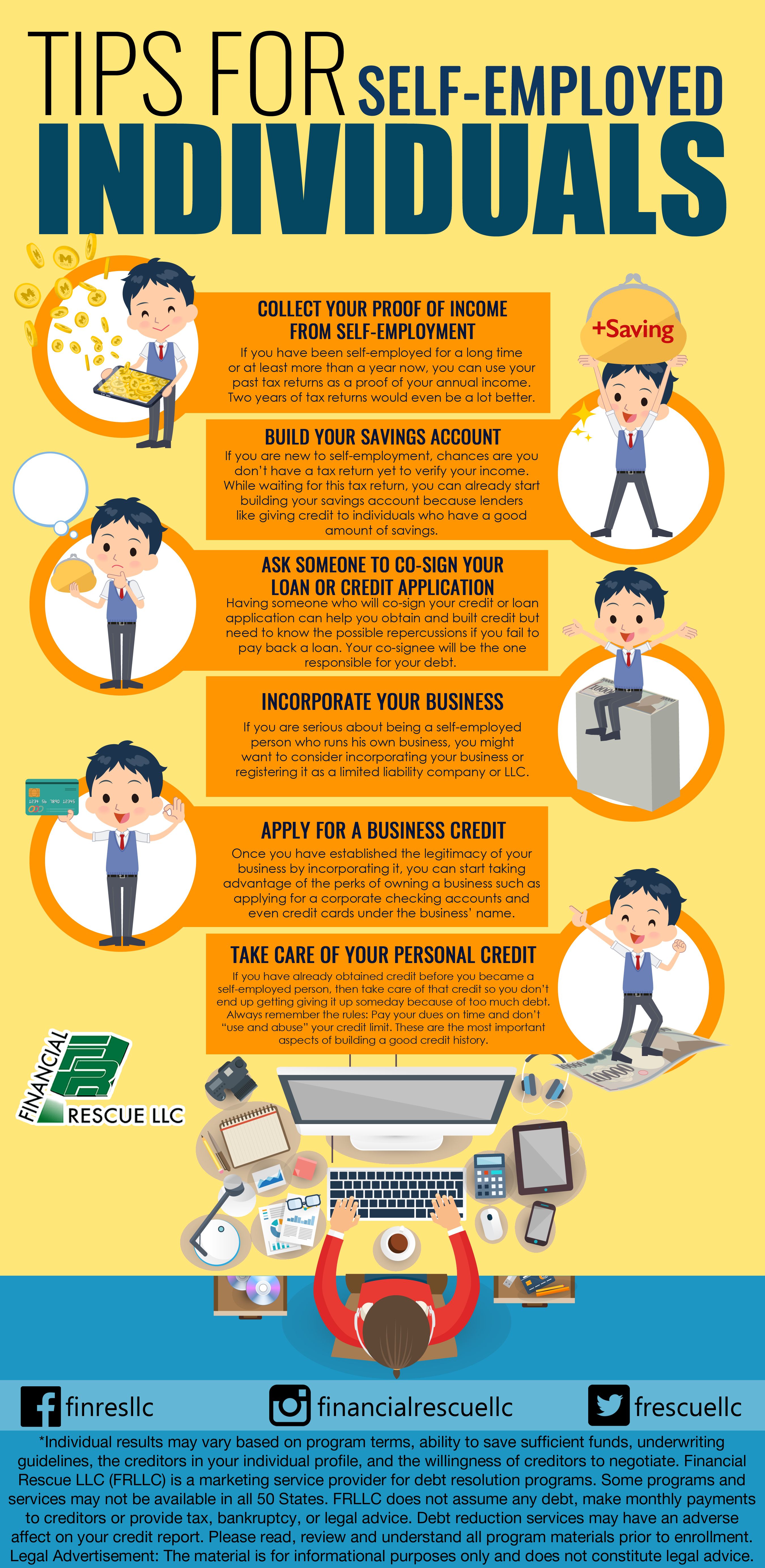 self employed and employed at the same time tax on building and getting credit tips for self employed individuals money poor rich tax blog debt relief programs credit card infographic finance infographic