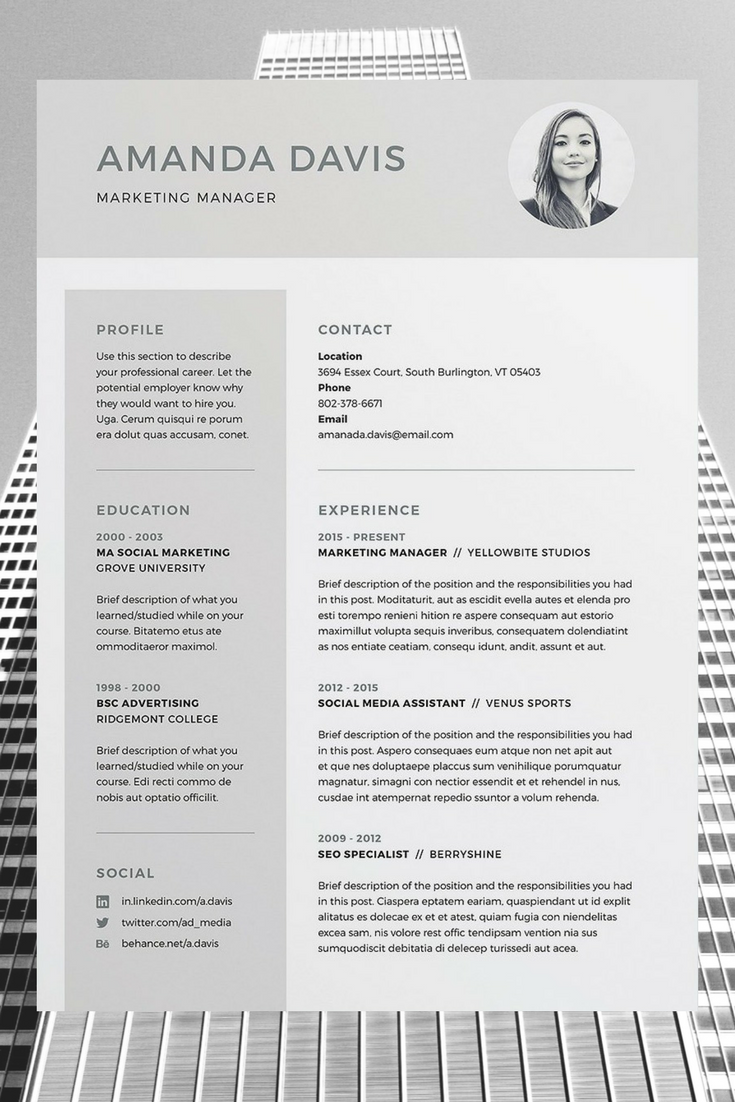 free resume design on resume cv amanda cv template word cv template free cv template