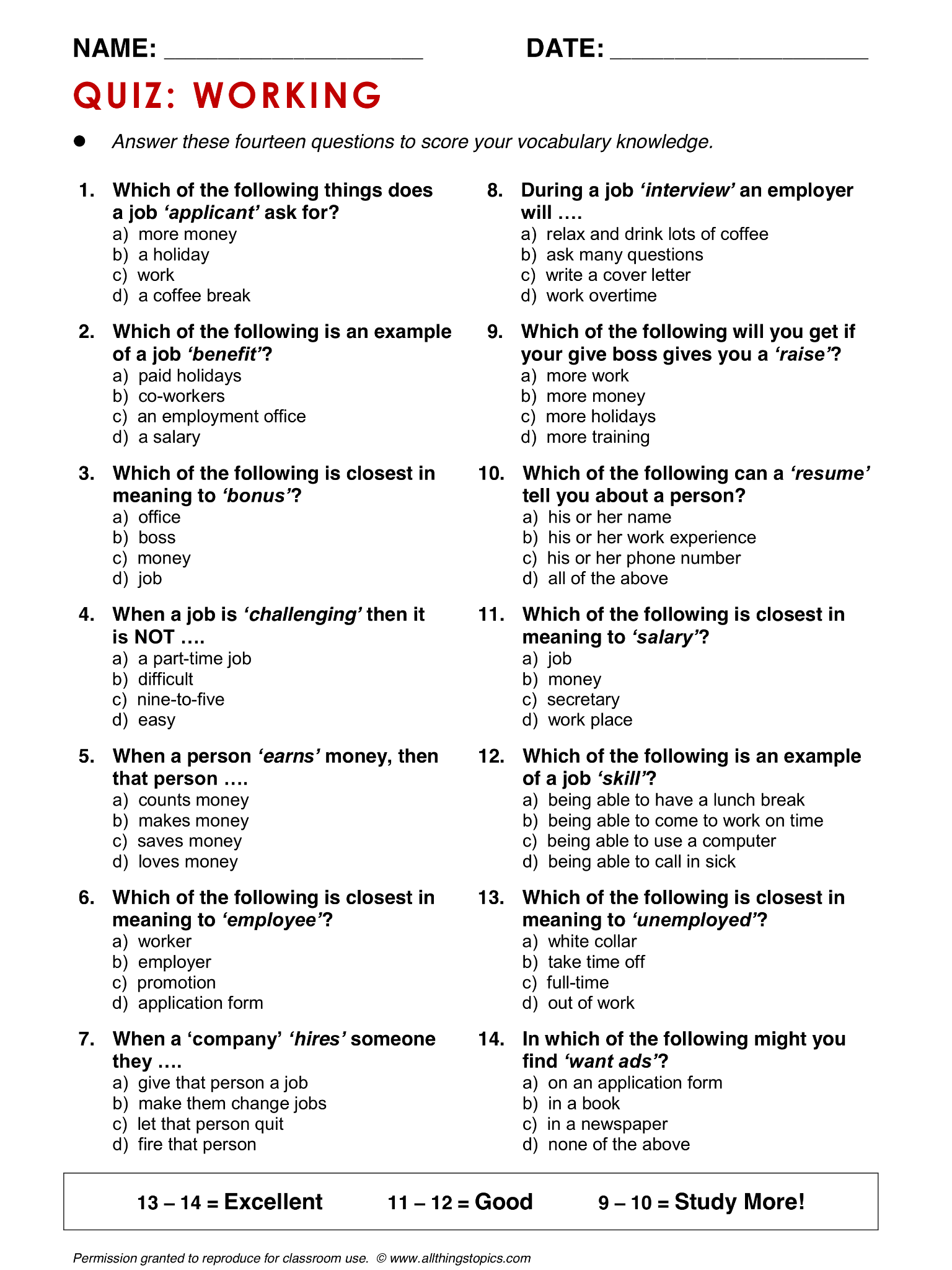 computer basic skills test on 20 english vocabulary exercises secondary ideas english vocabulary vocabulary english exercises