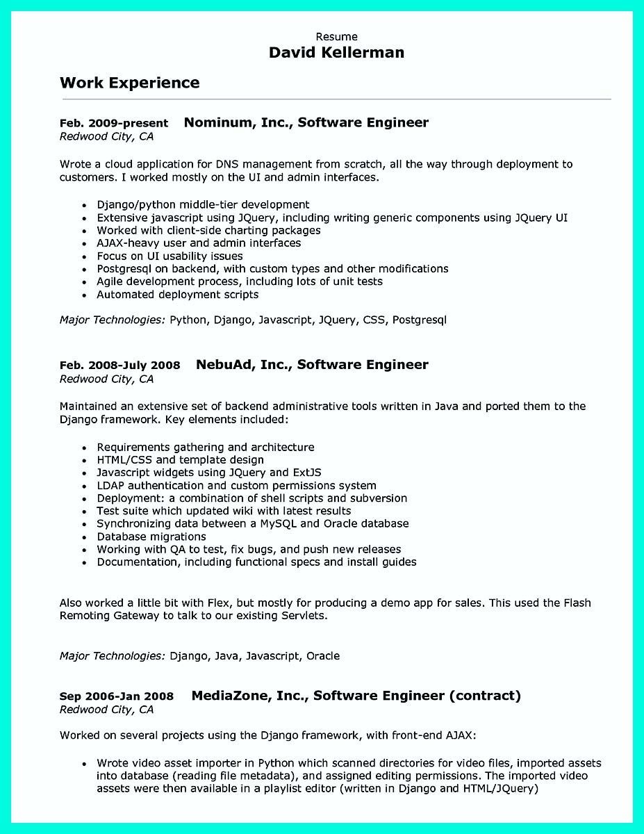 combination resume template for stay at home mom on cool computer programmer resume examples to impress employers resume examples resume technology lessons