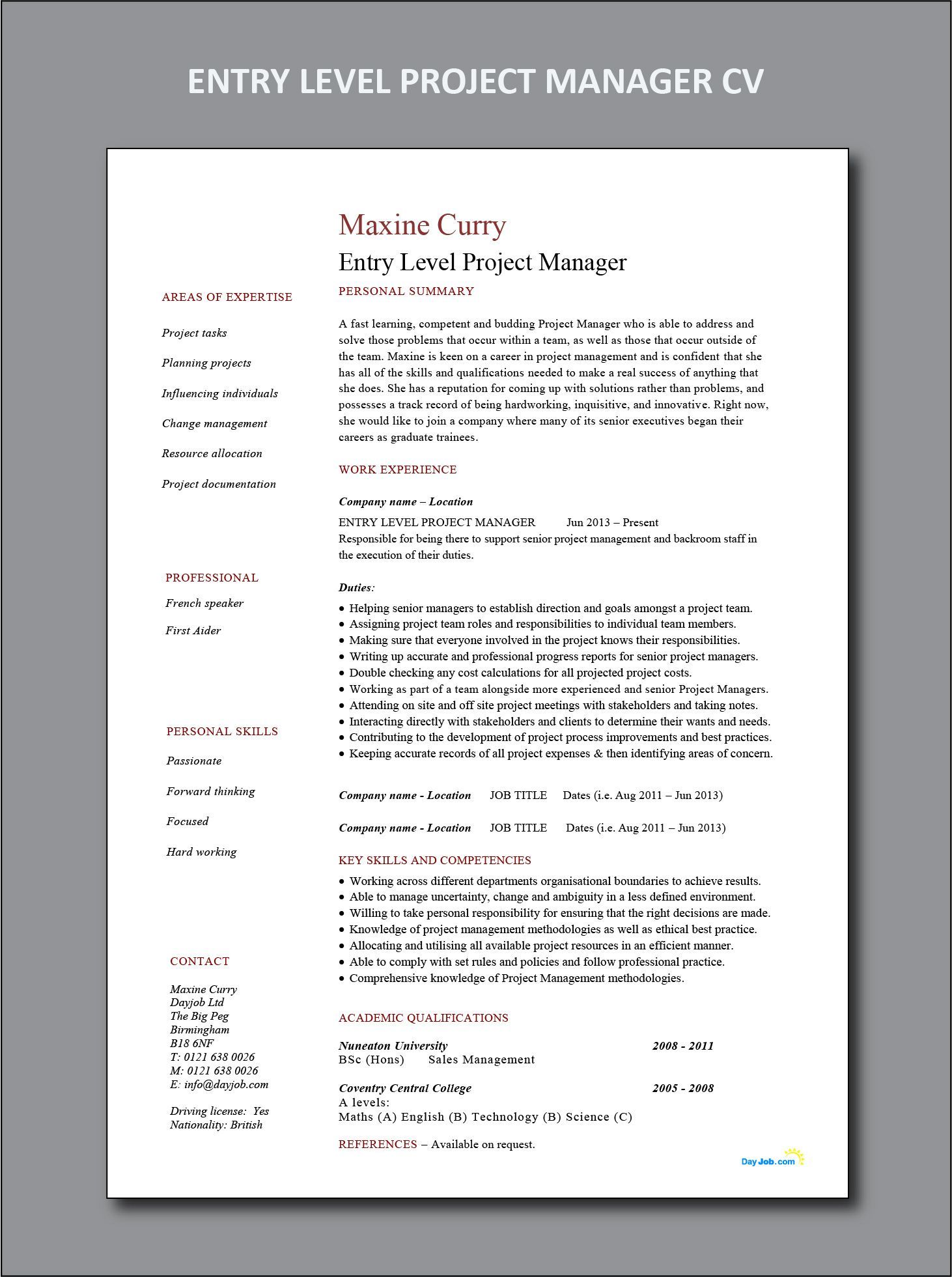 entry level project manager cv and resume example infographic resume project manager cover letter good resume examples program manager jobs on entry level project manager cv and resume example infographic resume project manager cover letter good resume examples