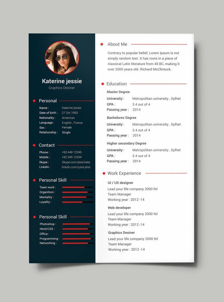 pin on cv best free resume templates on pin on cv