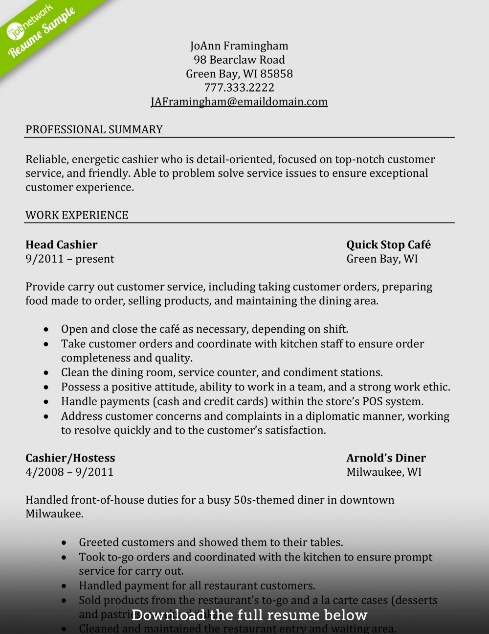 cashier job skills for resume on luxury how to write a perfect cashier resume examples included good resume examples job resume examples resume examples