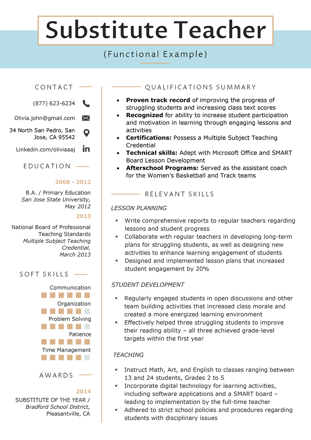 substitute teacher resume skills on substitute teacher functional resume example resume skills section teacher resume examples resume words skills
