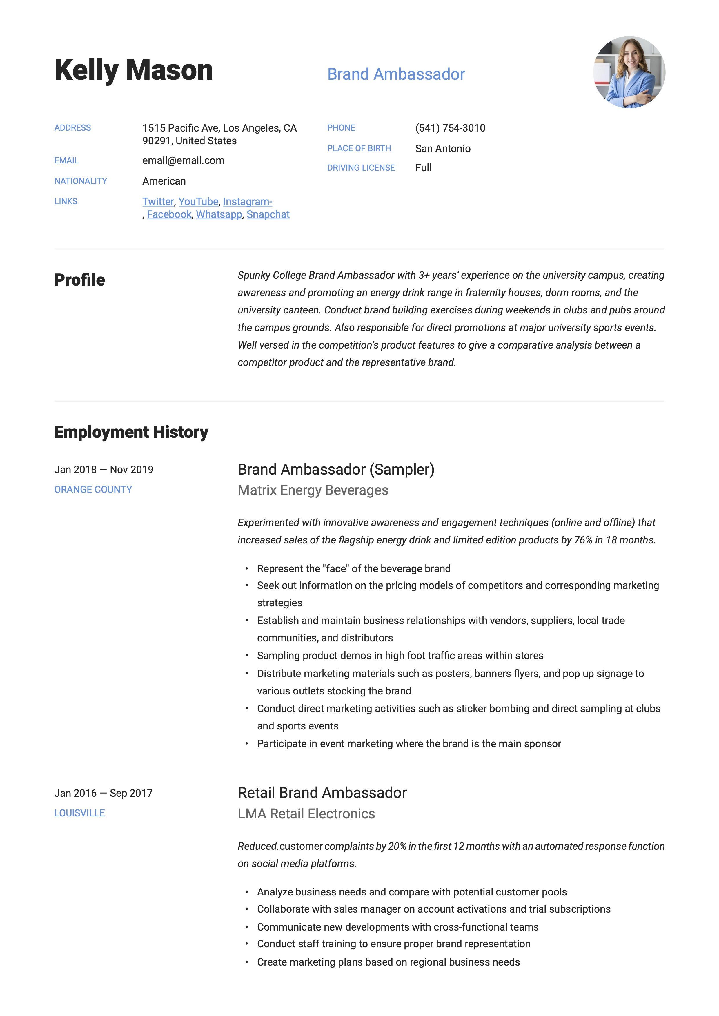 11 career resume examples sample list resume design free resume design resume examples brand ambassador objective on resume on 11 career resume examples sample list resume design free resume design resume examples