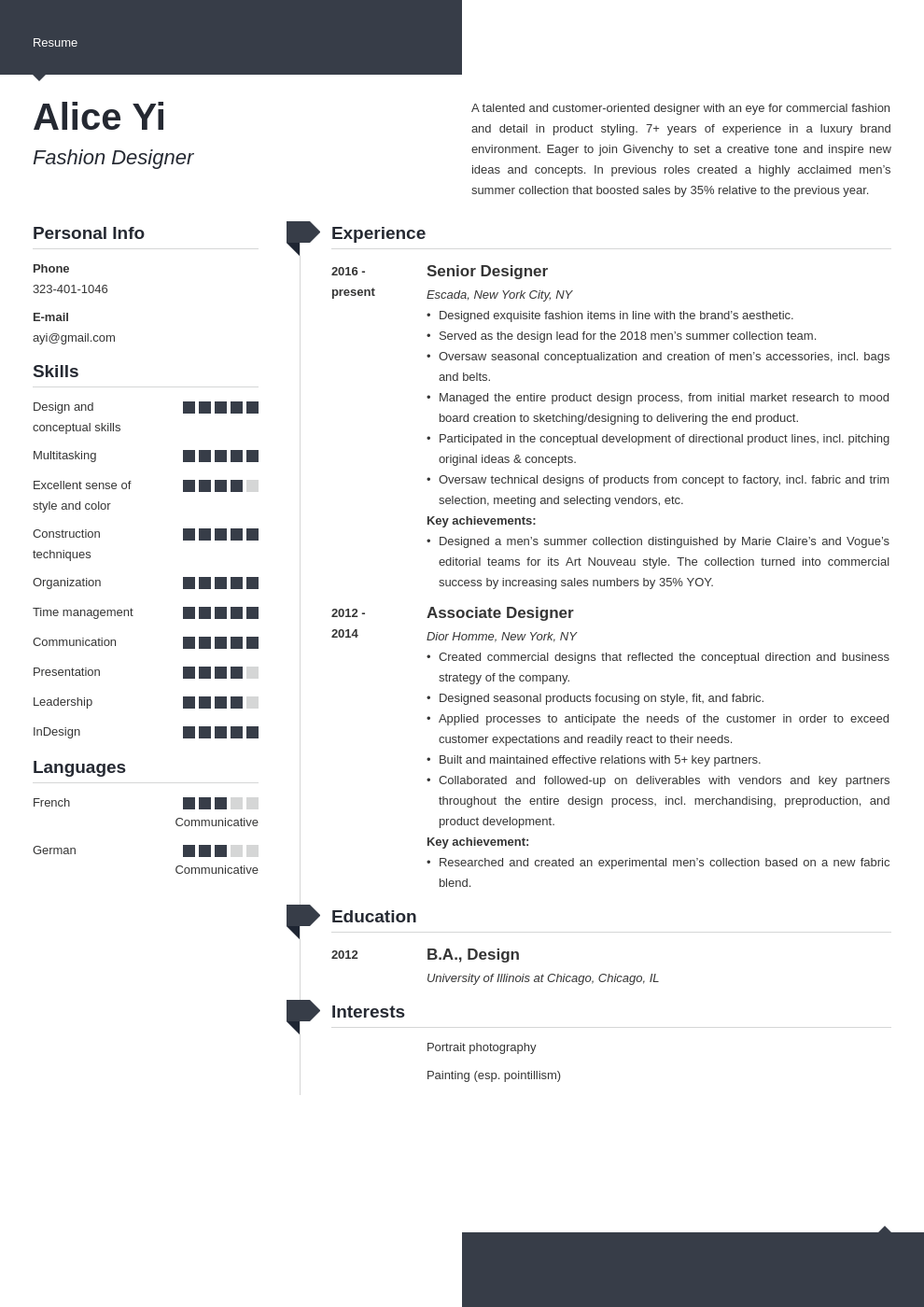 fashion designer resumesample on fashion designer resume example template modern fashion designer resume resume design resume examples