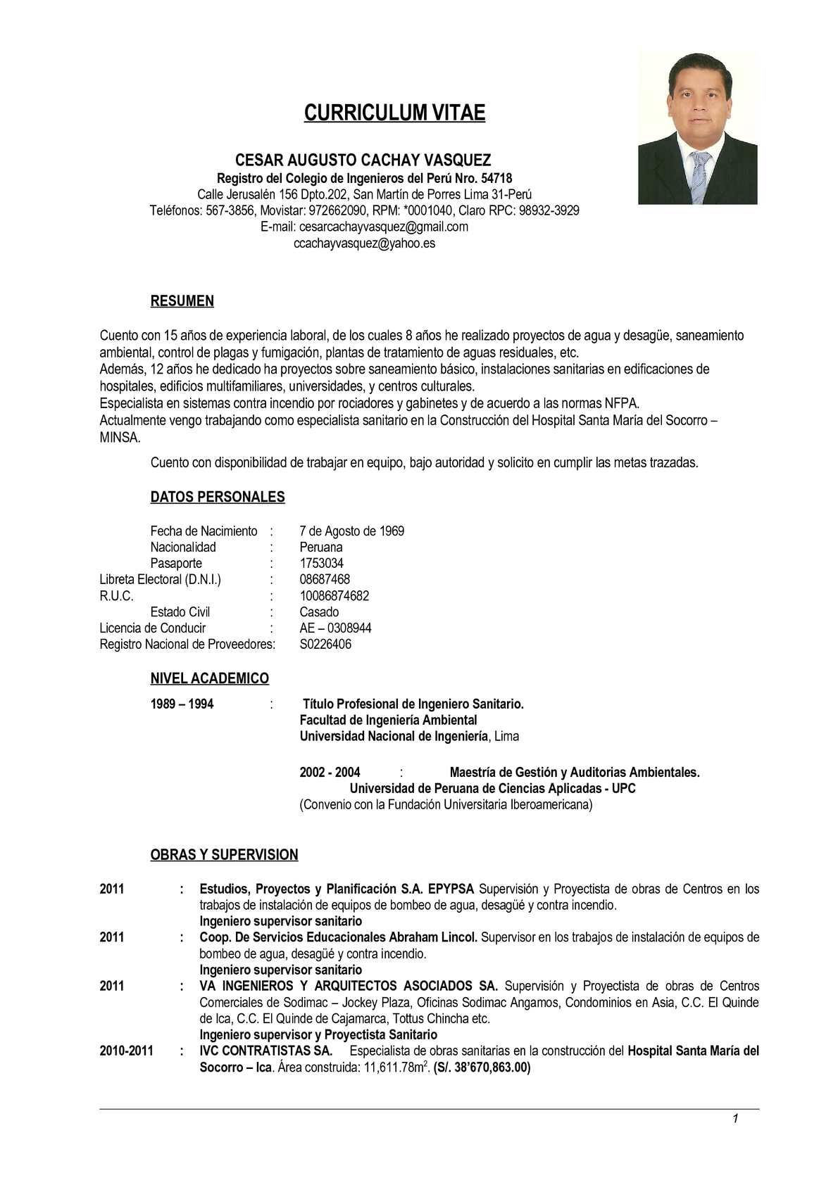 ejemplos de resumen en espanol on curriculum vitae ingeniero modelo de curriculum vitae