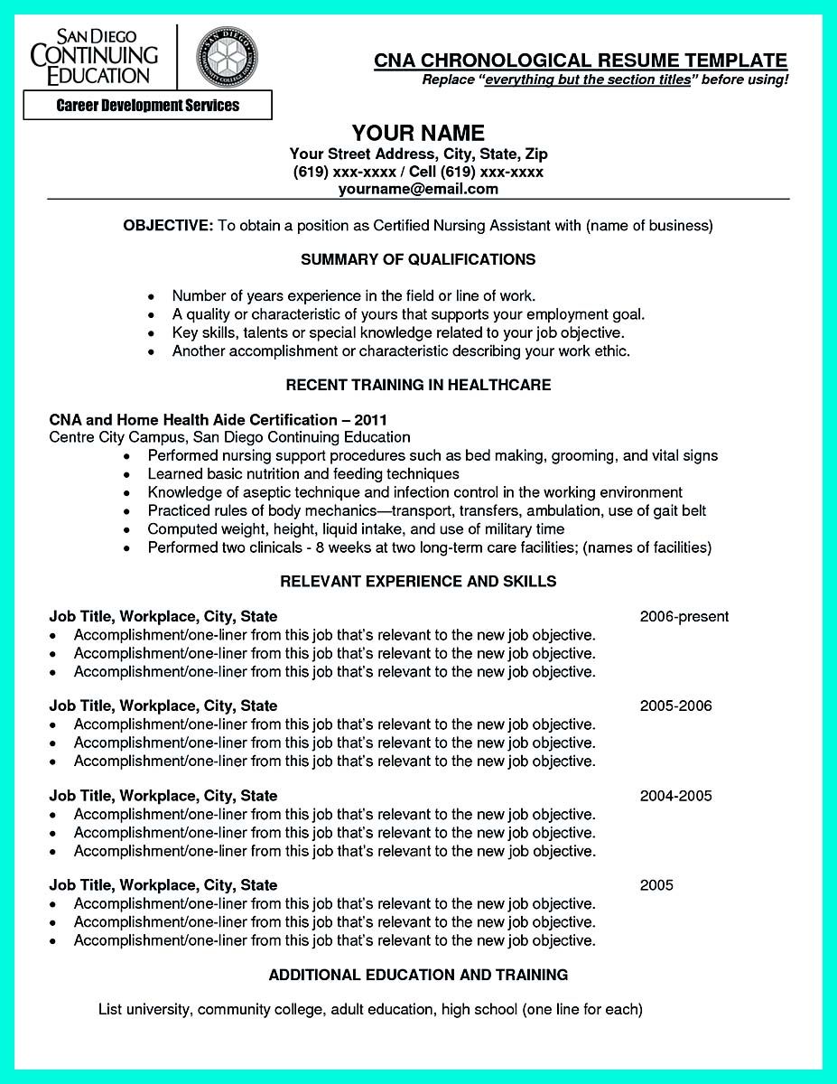 pin on samples certified nurse assistant resume on pin on samples