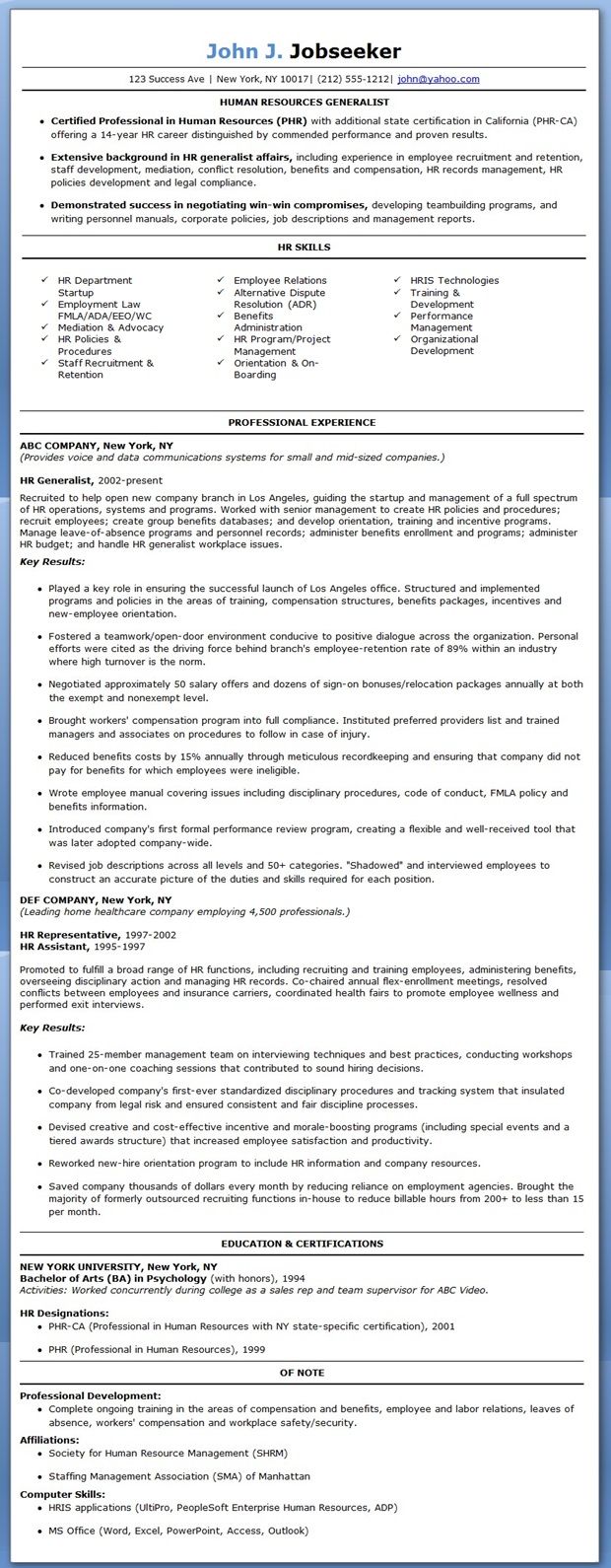 human resources generalist resume sample on hr generalist resume examples resume downloads human resources resume resume examples teaching resume examples