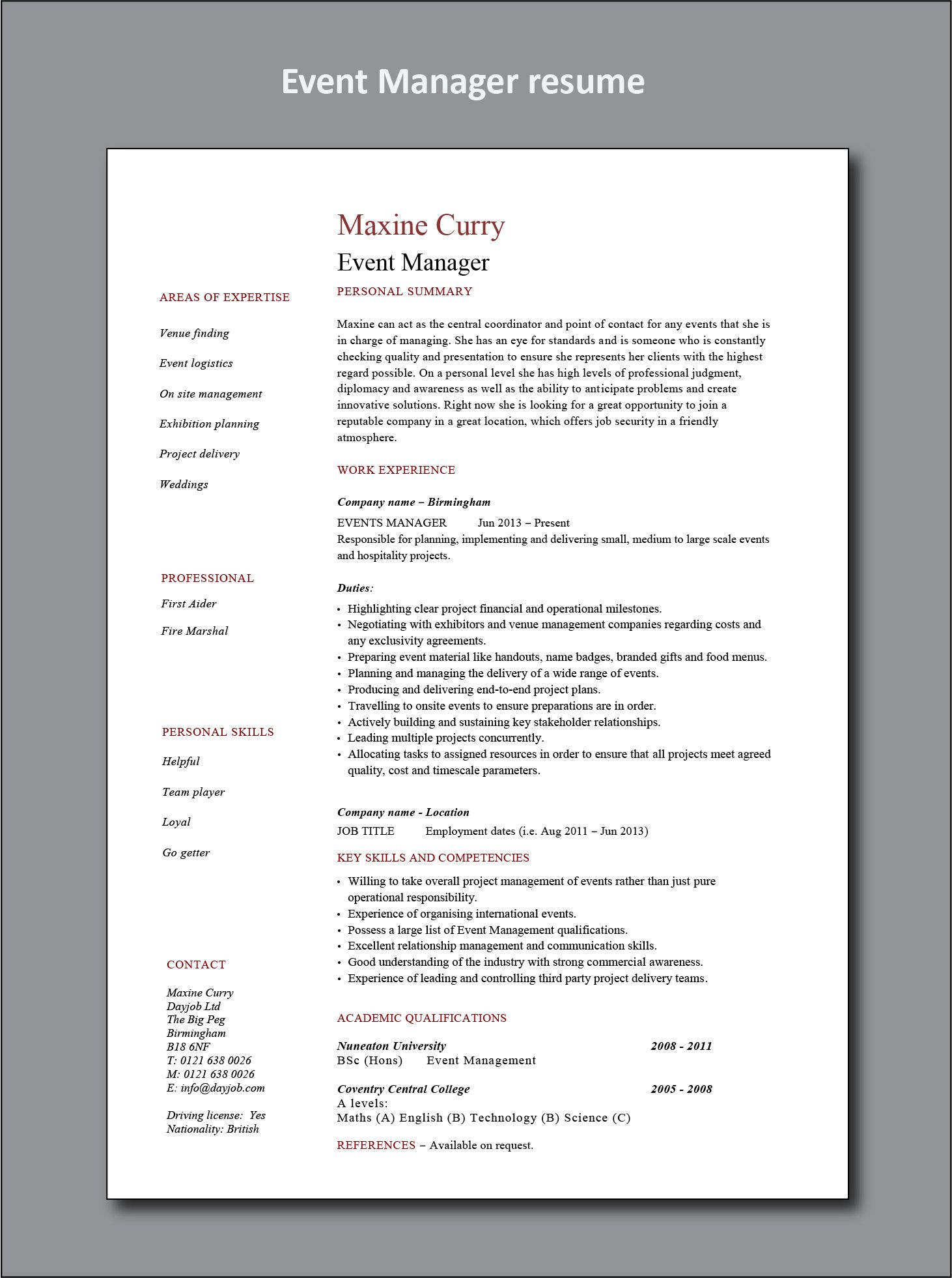 events manager job description sample on event manager resume exampl project manager resume manager resume office manager resume