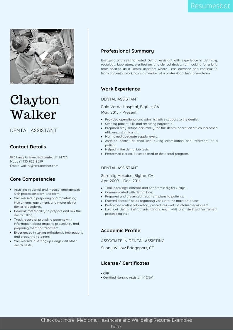 dental assistant resume pdf on dental assistant resume samples and tips pdf doc resumes bot home health aide nursing assistant dental assistant
