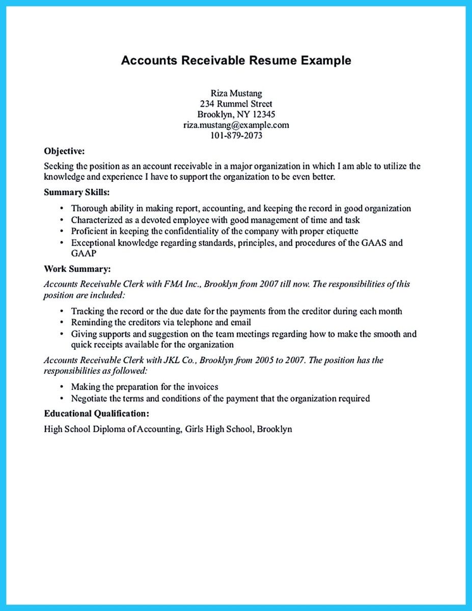 accounts receivable job description on awesome awesome account receivable resume to get employer impressed check more at http snefci org aw accounts receivable job resume examples resume examples