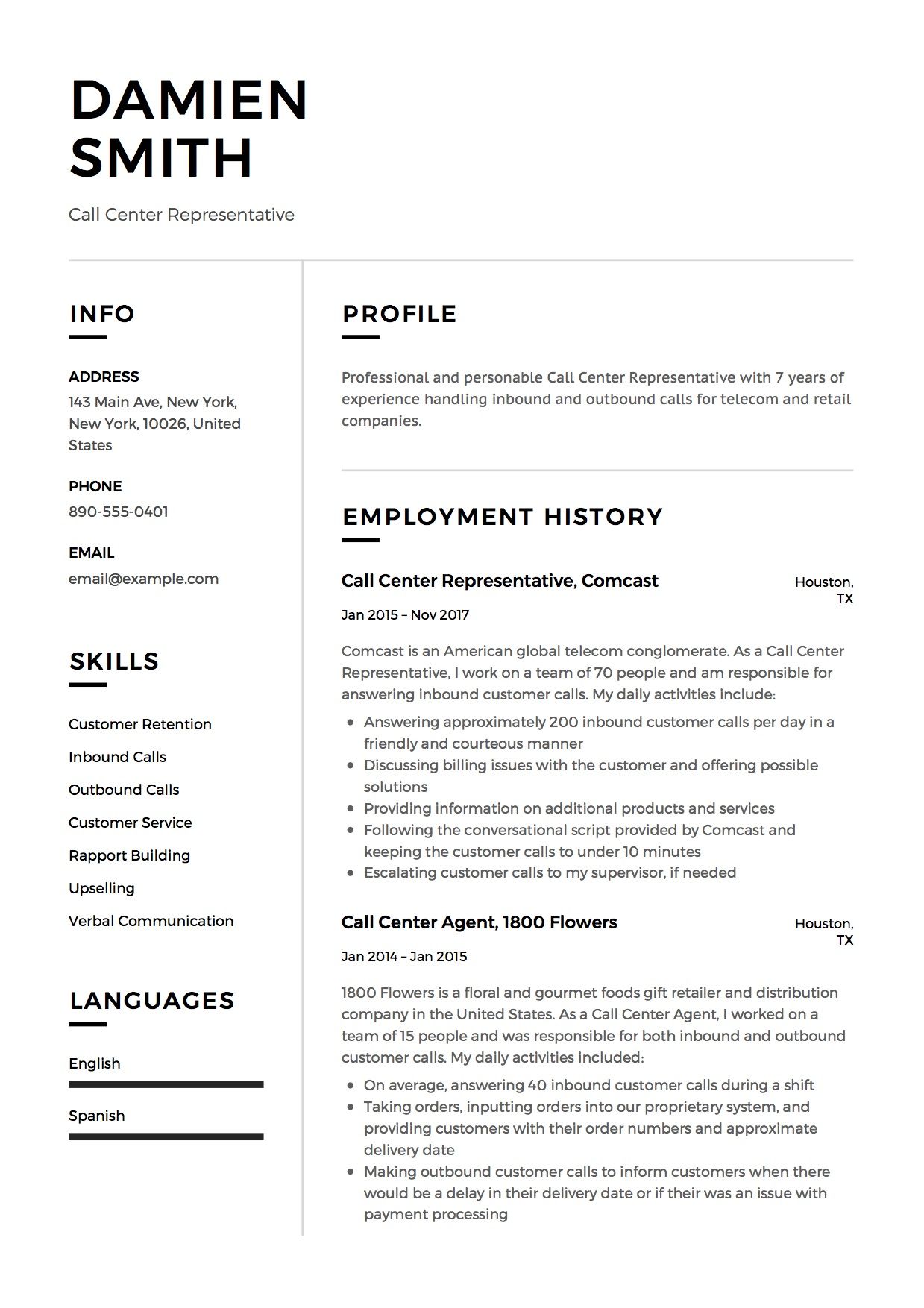 call center representative resume sample template example cv generator call center resume guide resume food and beverage resume on call center representative resume sample template example cv generator call center resume guide resume