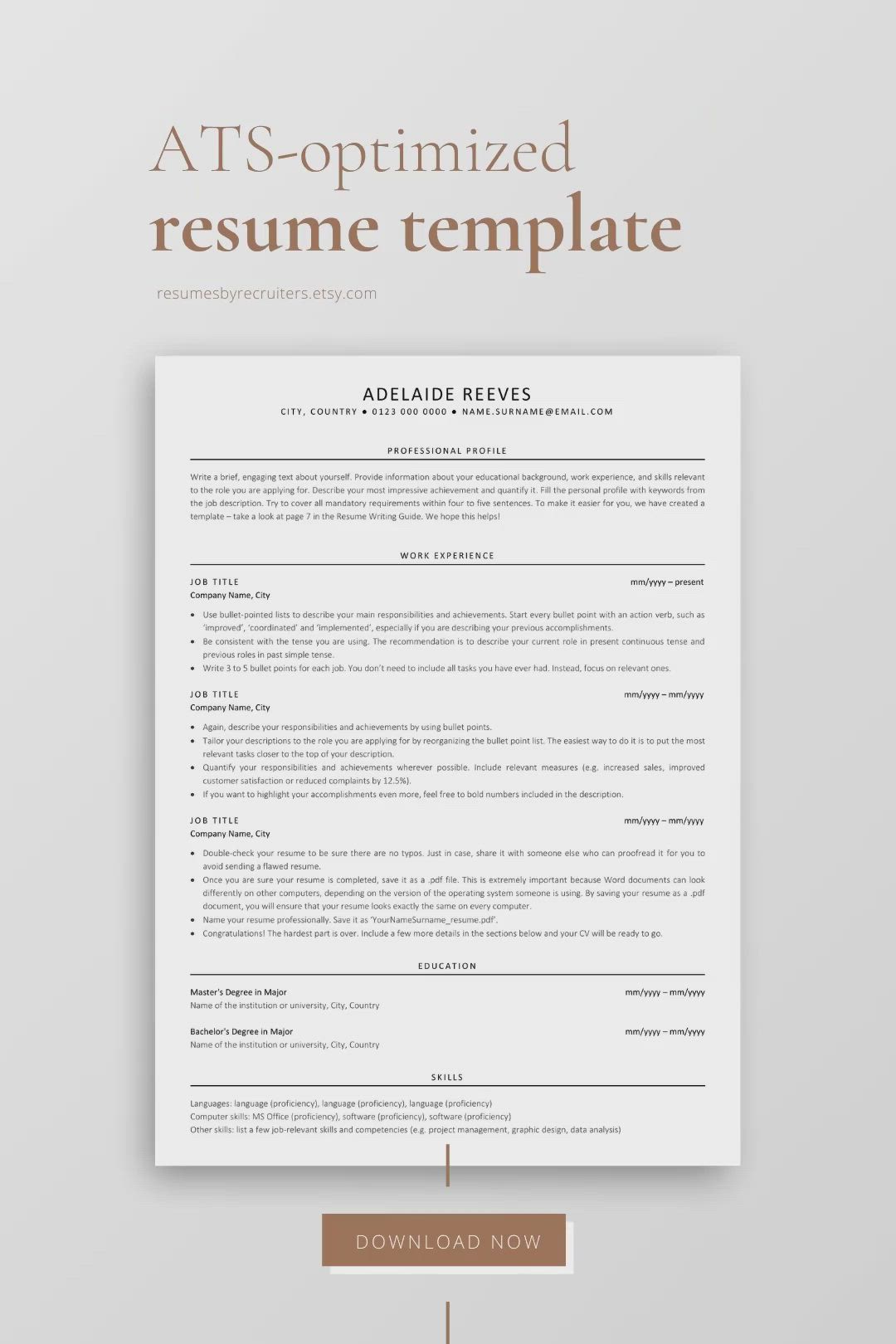 resume for applicant tracking system on executive resume ats friendly resume template instant etsy video video resume template executive resume template resume design inspiration
