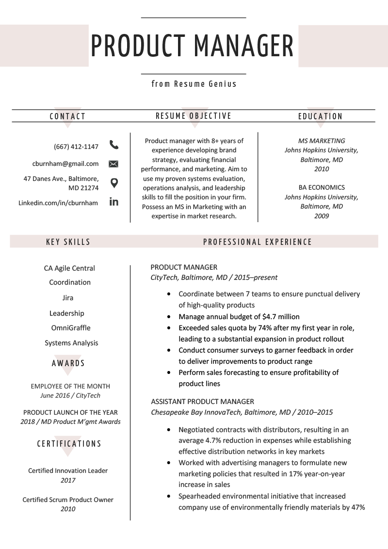 good product manager resume on product manager resume sample writing tips resume genius resume skills project manager resume manager resume