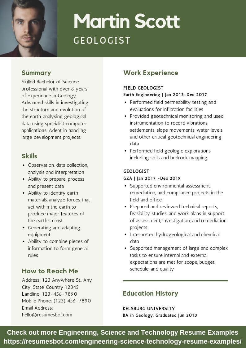 best resume summary examples 2021 on geologist resume samples templates pdf doc 2021 geologist resumes bot resume template examples executive resume template one page resume template