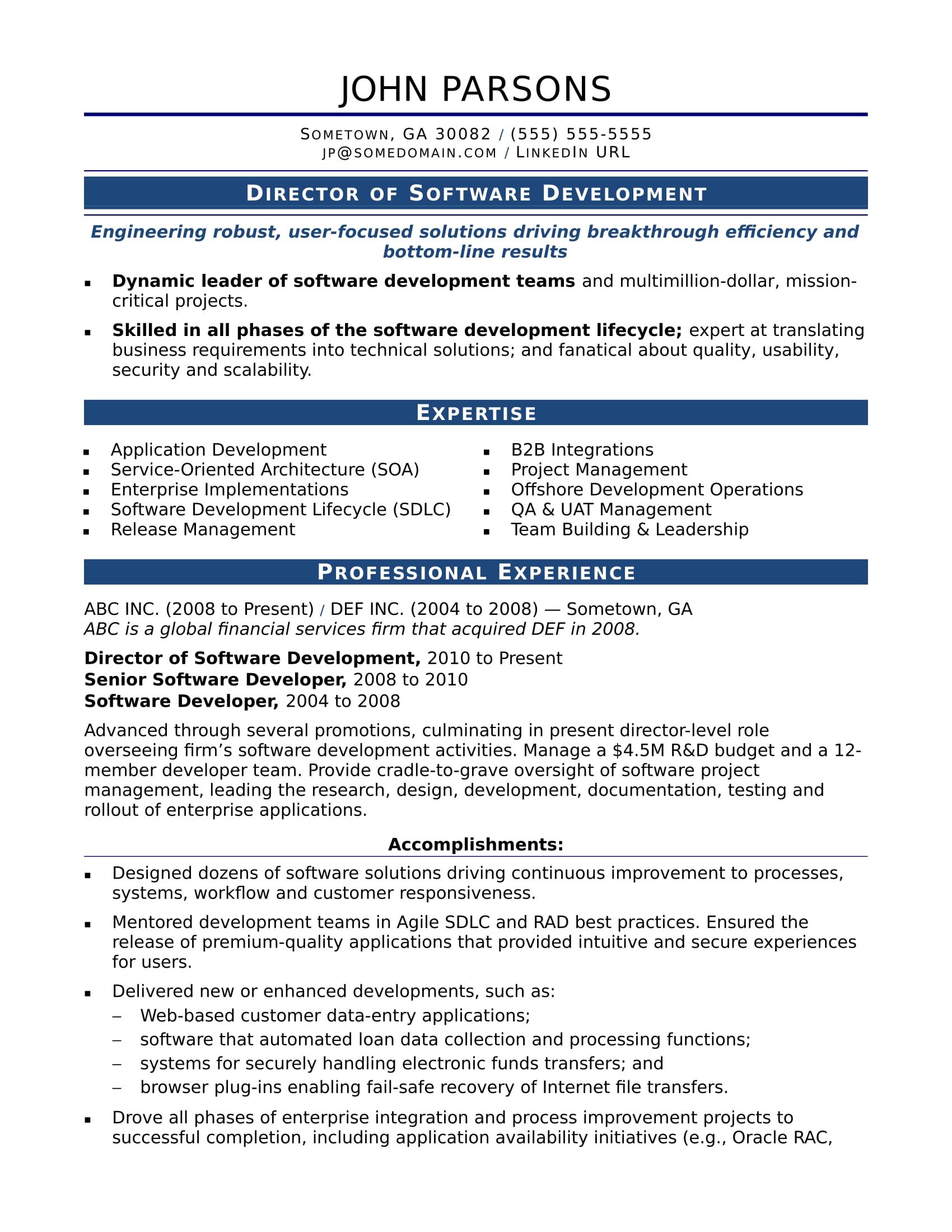 sample resume for software developer on sample resume for an experienced it developer sample resume format functional resume resume templates