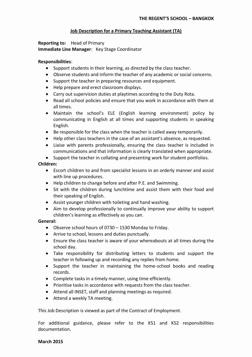 tutor job description resume elegant job description primary teaching assistant by the regent s inte teacher aide jobs teacher assistant jobs jobs for teachers teacher aide job description on tutor job description resume elegant job description primary teaching assistant by the regent s inte teacher aide jobs teacher assistant jobs jobs for teachers