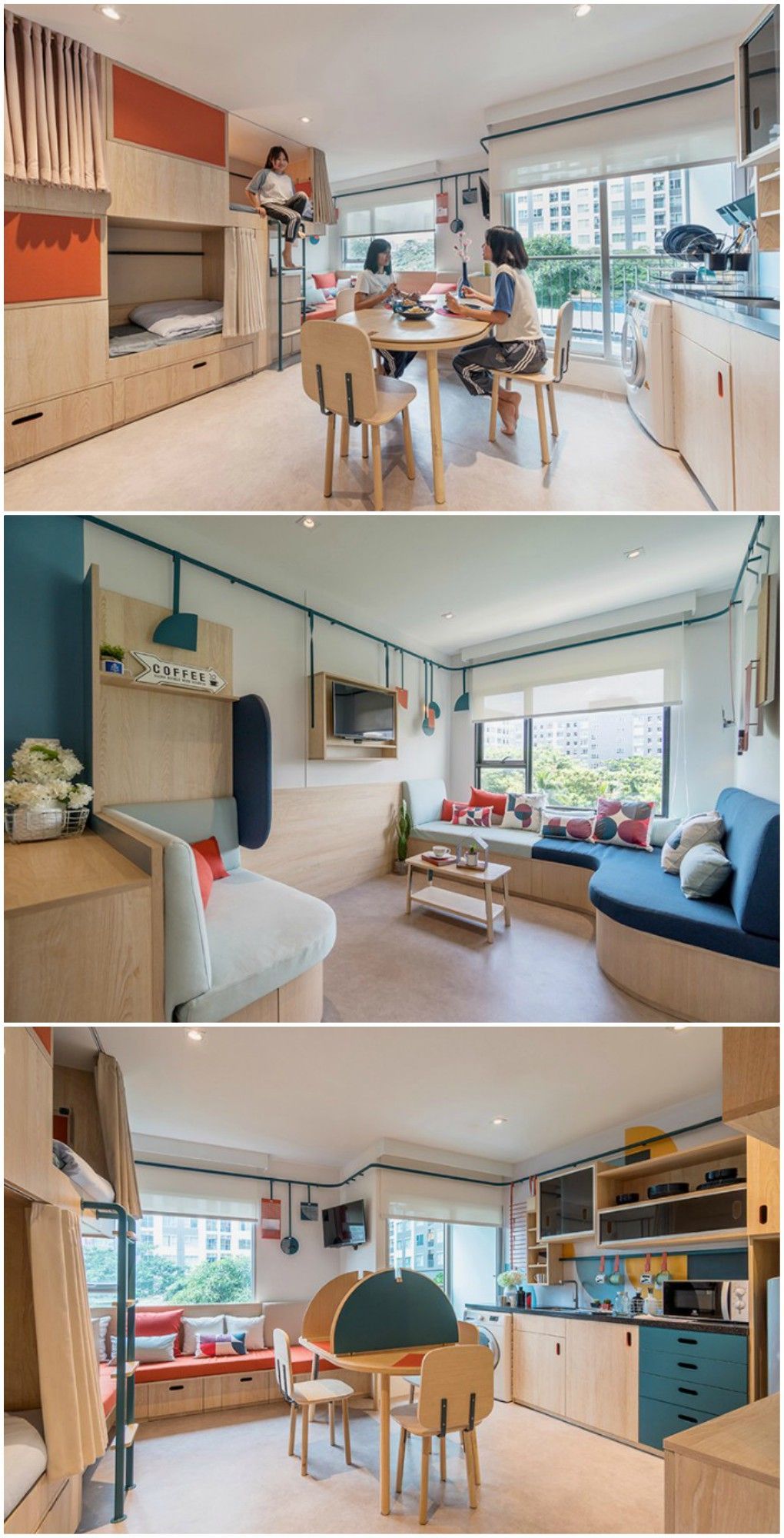 housing for graduate students on fabrica designs multifunctional co living space for seven students living in a shoebox hostels design college design student house