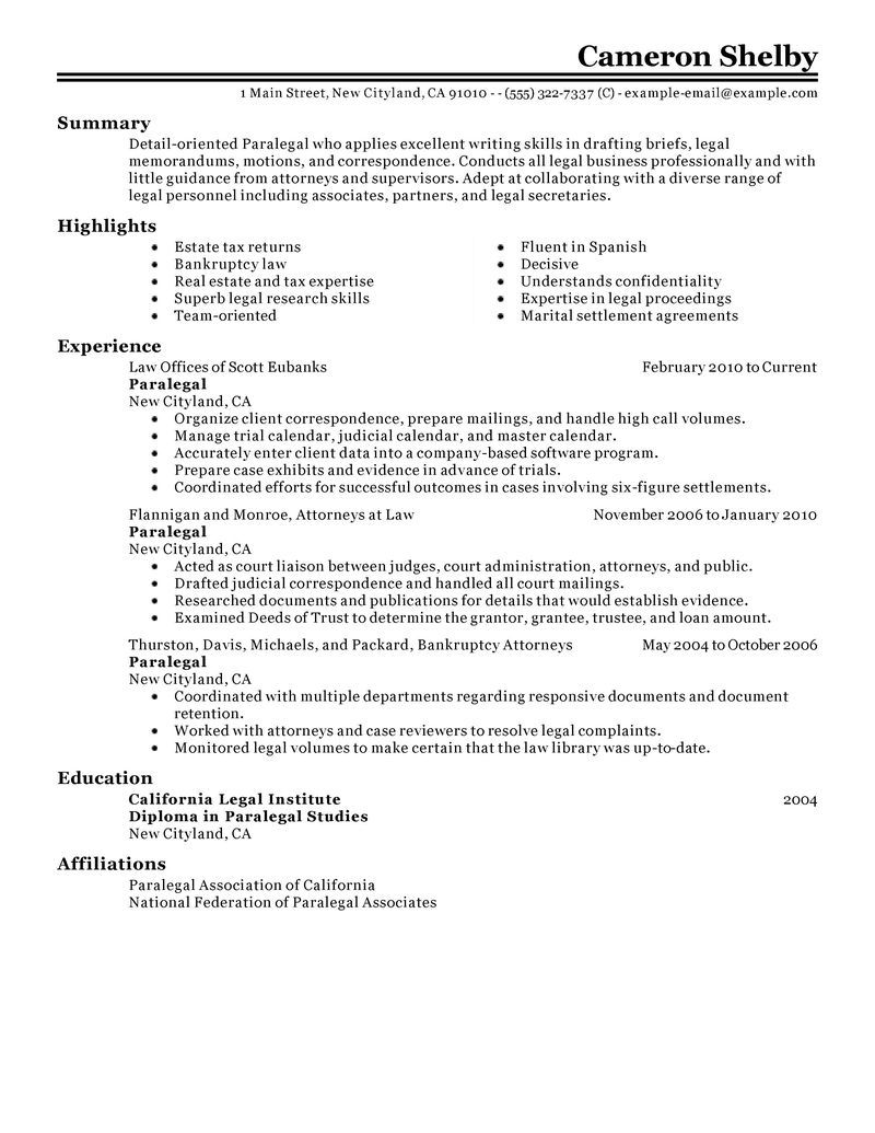 corporate paralegal resume sample on paralegal resume example law sample resumes livecareer resume examples job resume examples teacher resume template