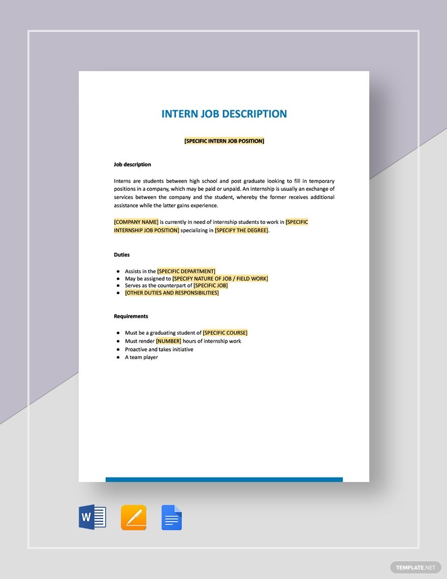 generic intern job description template google docs word apple pages template net job description template job description business template job description templates on generic intern job description template google docs word apple pages template net job description template job description business template