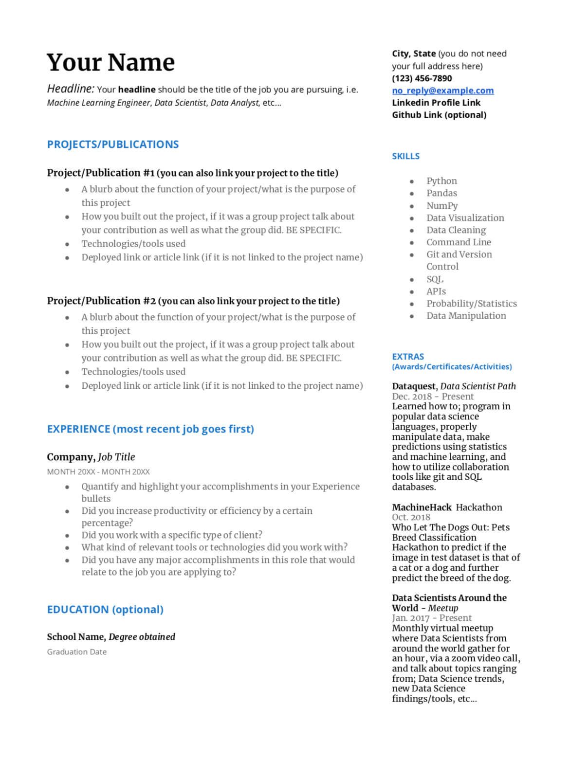 data scientist resume summary on build a resume data science resume template 1 data science resume examples resume template