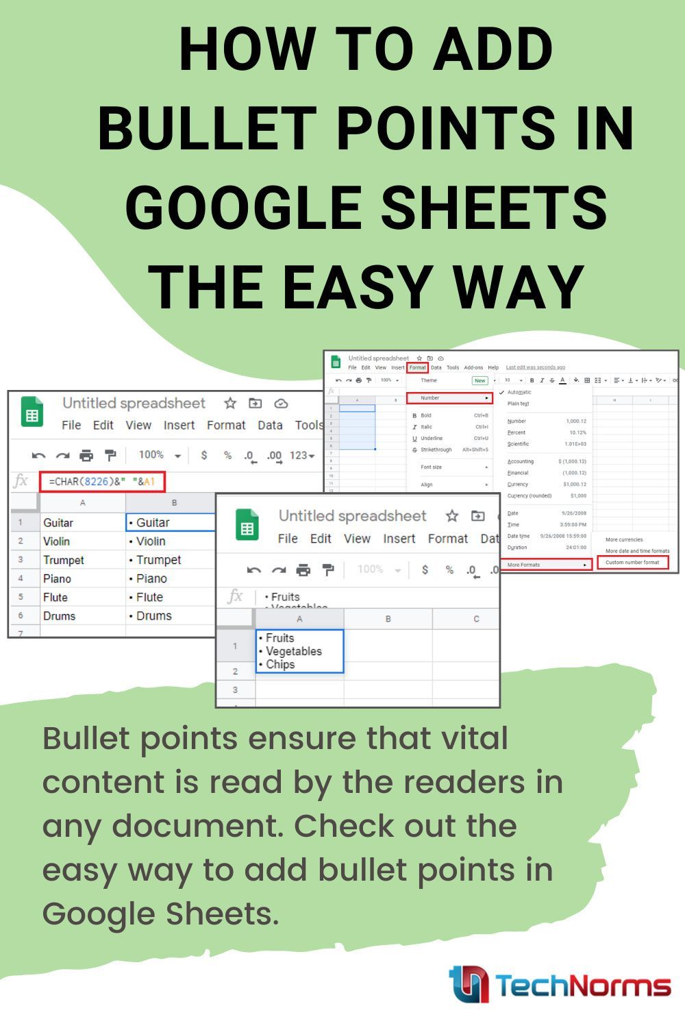 how to create a bullet point on how to add bullet points in google sheets the easy way google sheets google spreadsheet ads