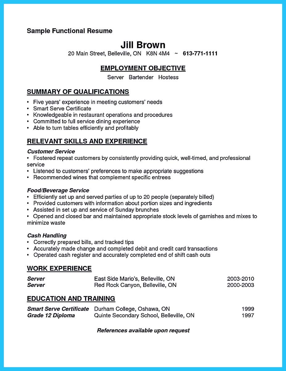 construction skills to put on a resume on everything you must put onto your impressive bartenders resume resume skills server resume resume examples