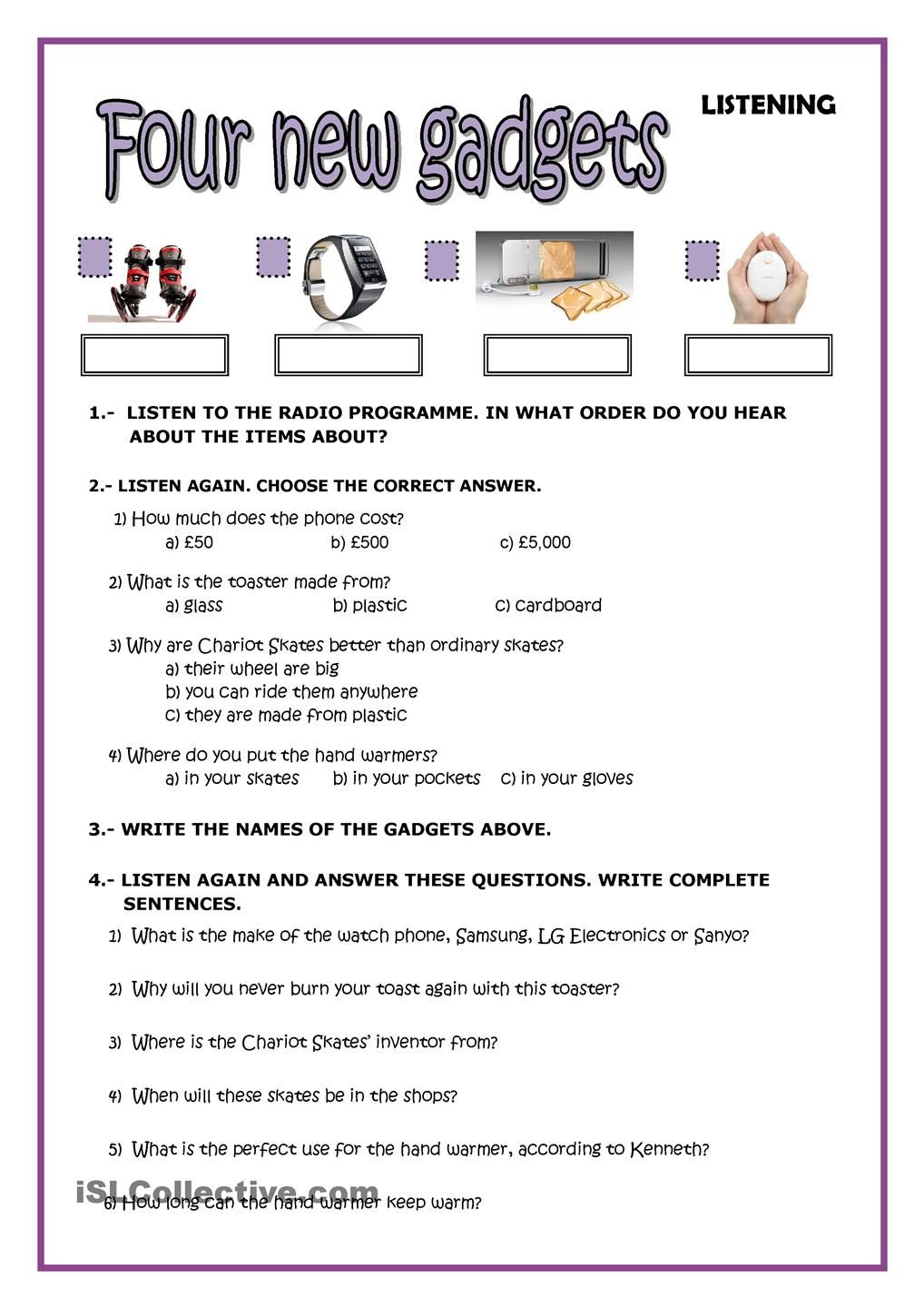 computer basic skills test on listening four gadgets passive essay writing skills writing skills english lessons