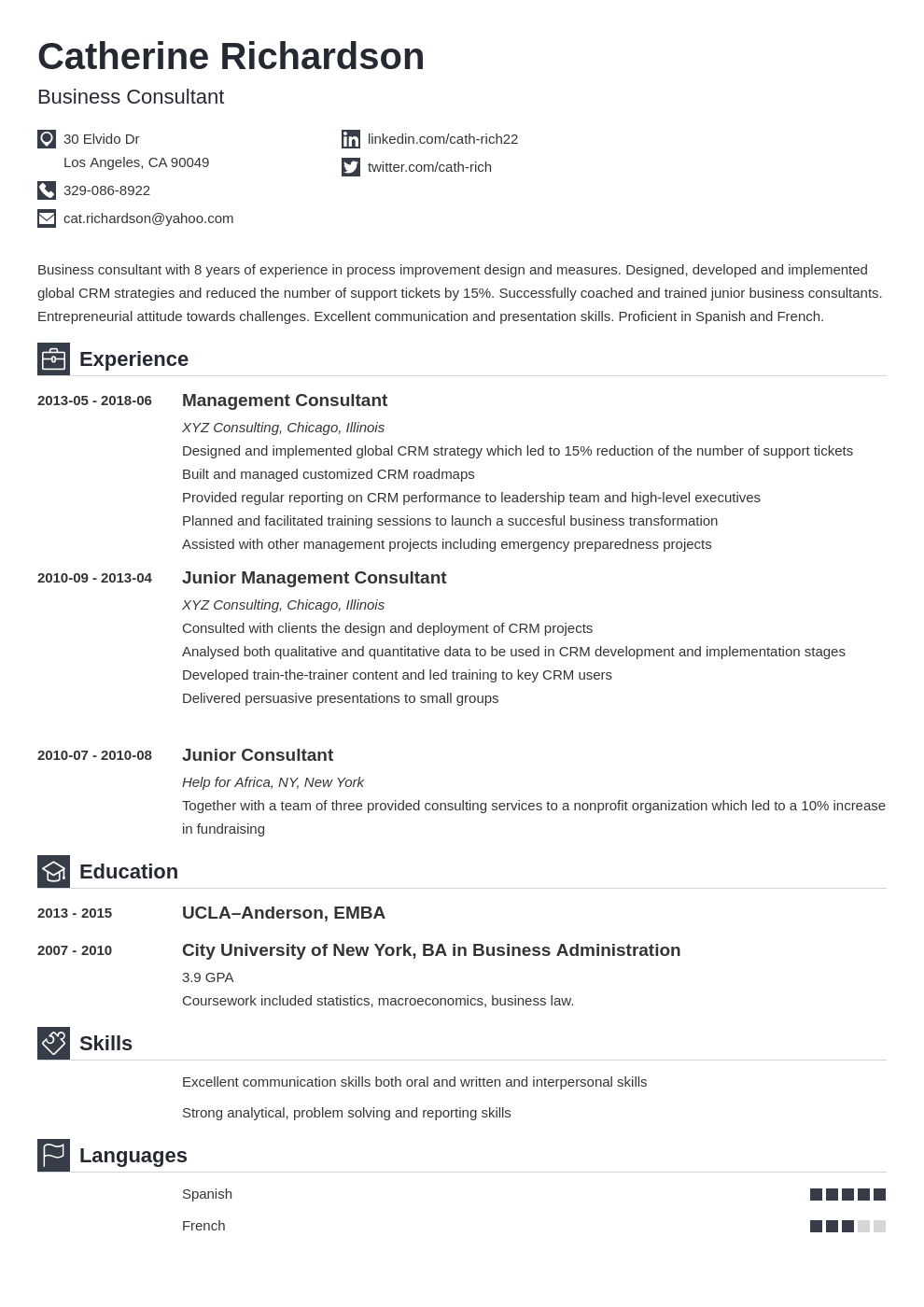 management consultant resume sample on consultant resume example template iconic resume examples job resume examples manager resume