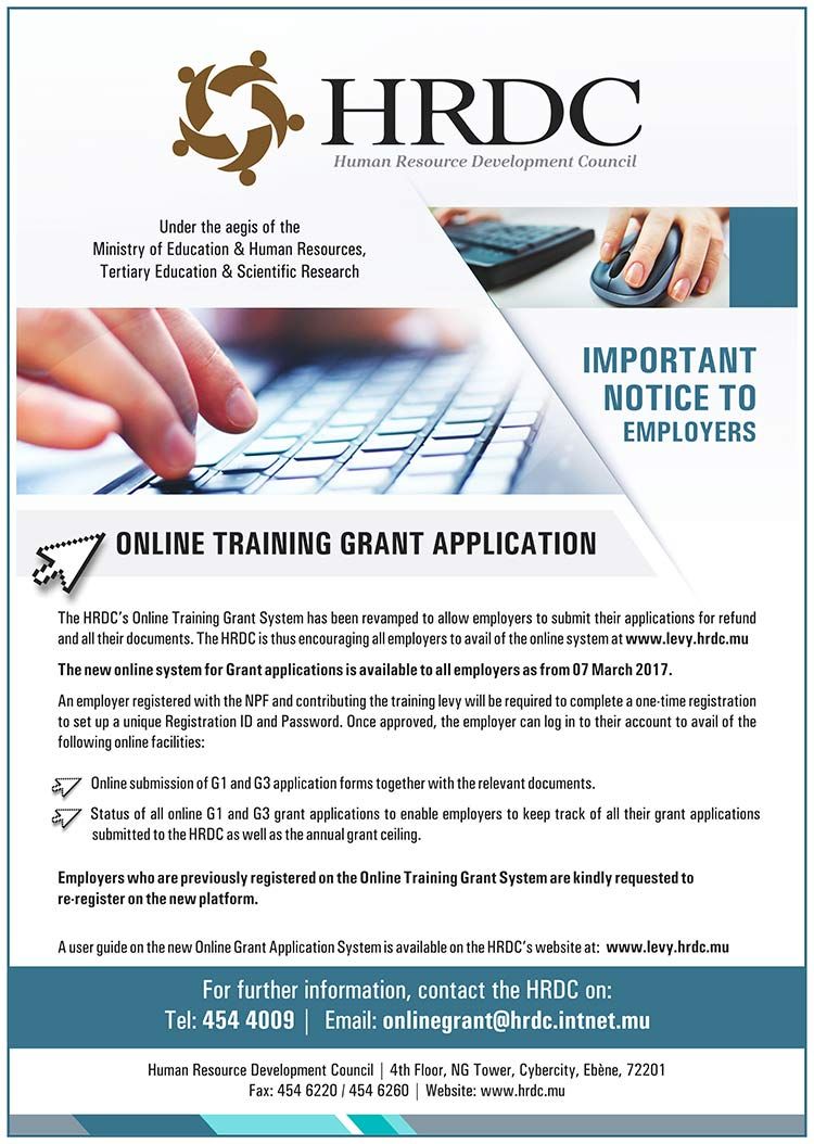 online human resource on human resources development council hrdc online application for training grants tel 454 400 human resource development human resources online application