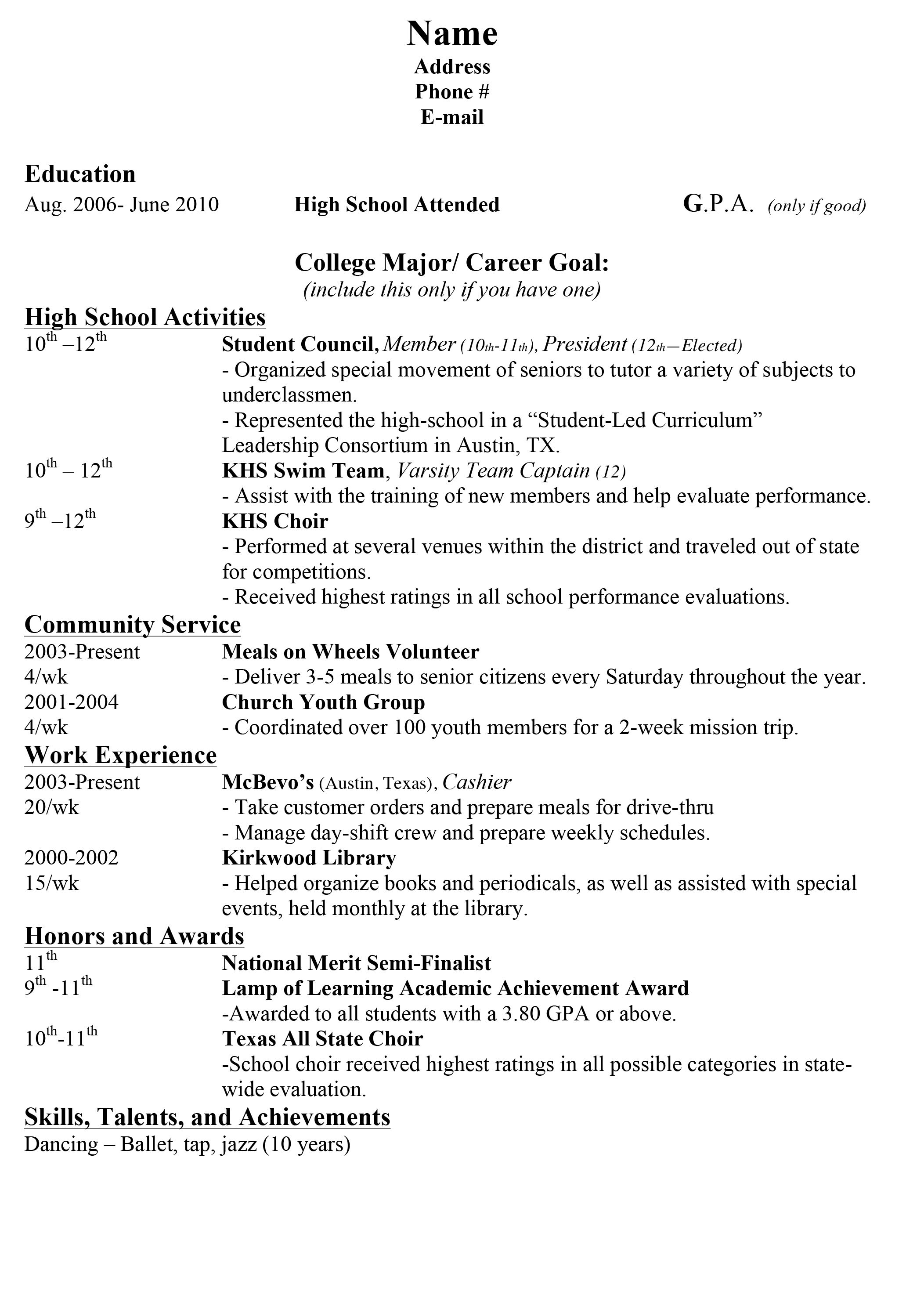 free college admissions resume templates on high school resume template http www jobresume website high school resume templat high school resume college application resume high school resume template
