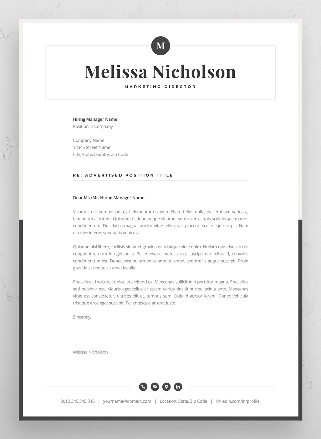 professional one page resume template on modern resume template creative cv for word elegant design with logo marketing designer teacher legal assistant melissa in 2021 modern resume template creative resume templates resume template