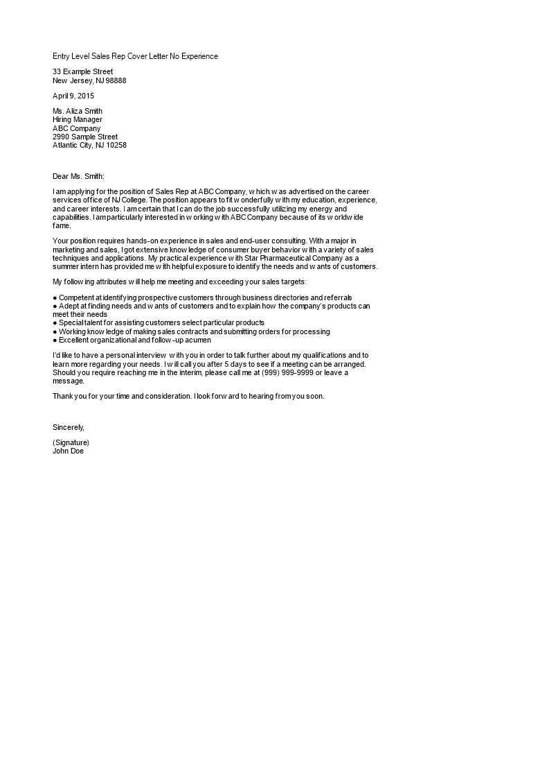 follow up email after business phone call on how to write an entry level sales rep cover letter no experience download this entry level sal job cover letter writing a cover letter cover letter for resume