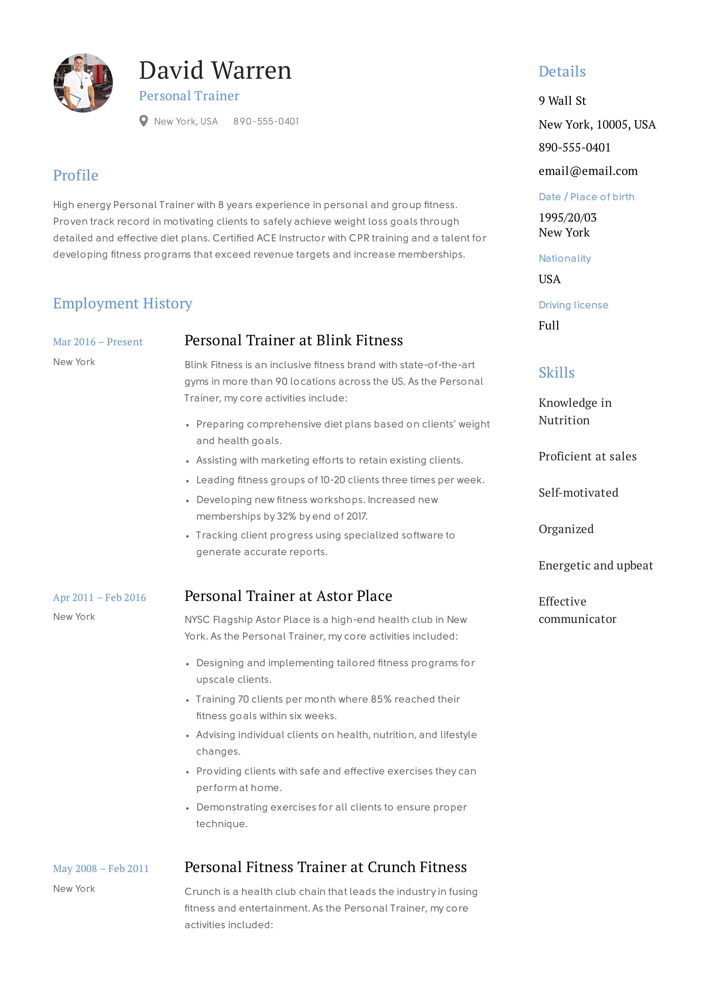 personal trainer resume resume examples personal trainer good resume examples how to create your resume on personal trainer resume resume examples personal trainer good resume examples