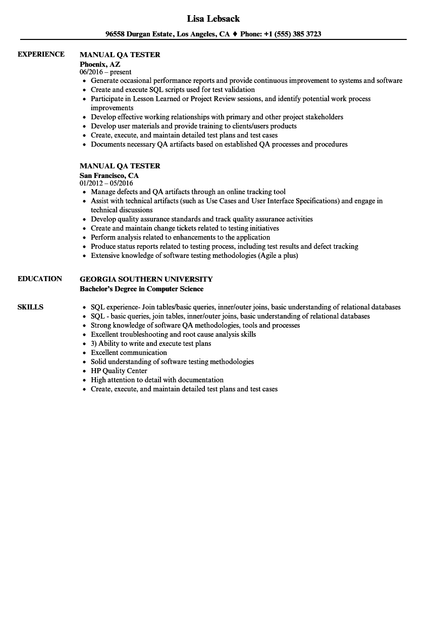 director of quality assurance resume on manual qa tester resume samples and examples of curated bullet points for your resume to help you get an interv job resume samples engineering lettering resume