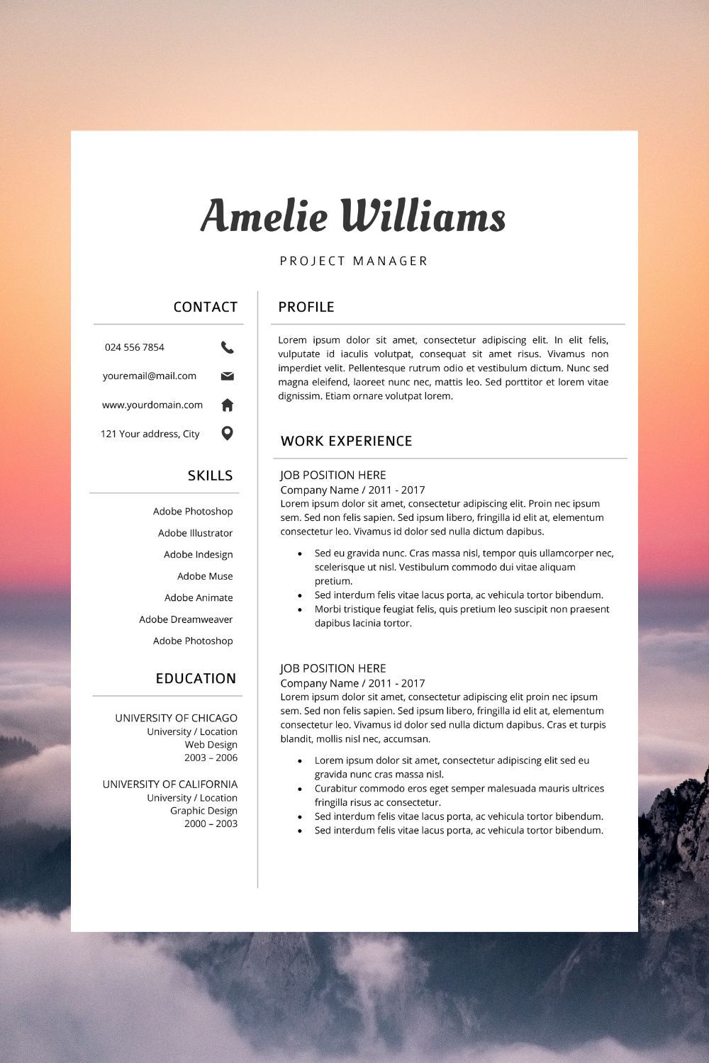 resume builder template on professional cv template word resume template instant etsy cv template word cv template professional cv template