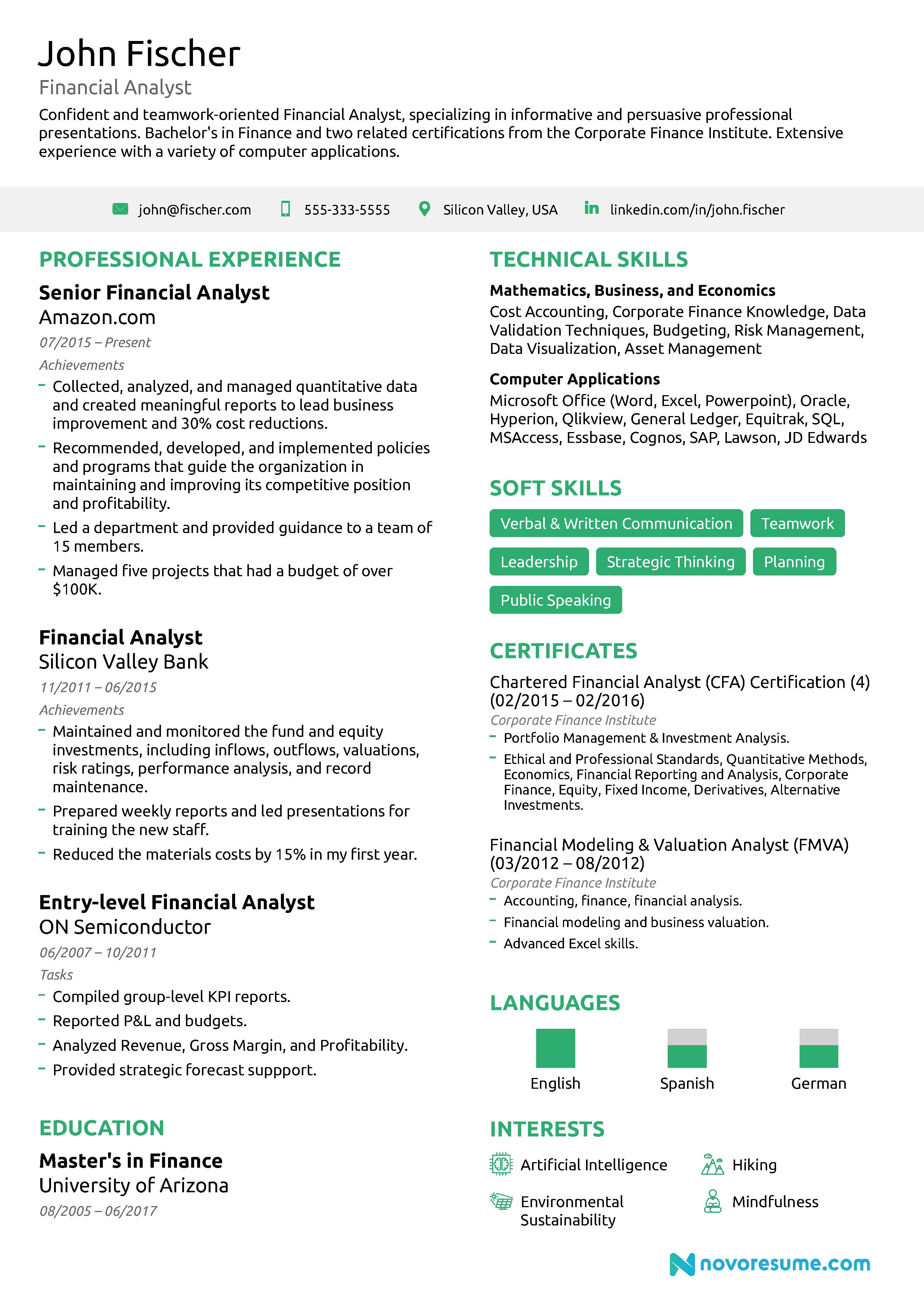financial analyst resume entry level financial analyst resume on financial analyst resume