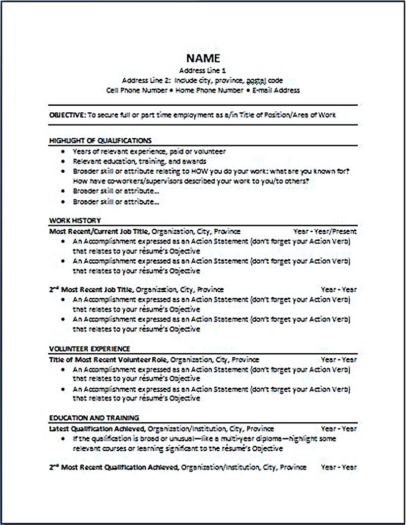 34+ Example Of Chronological Resume - Vroguecuration