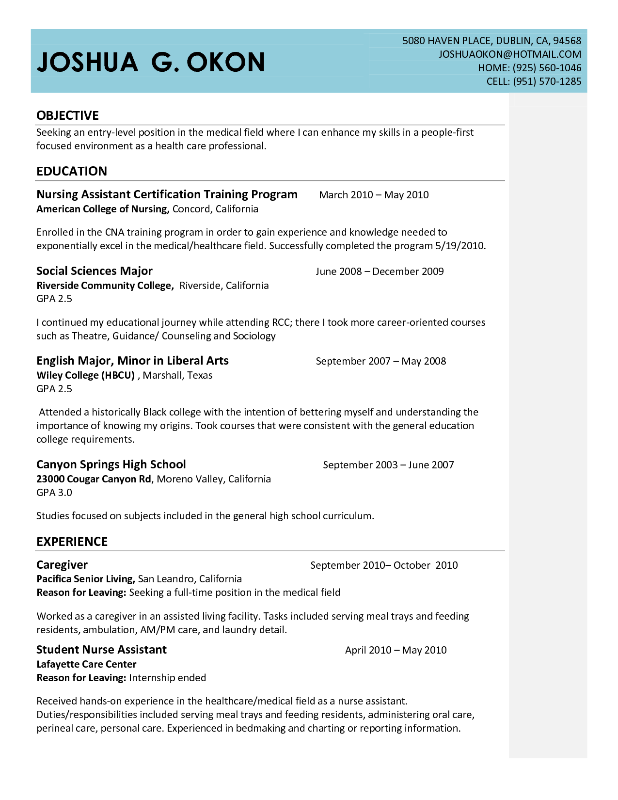 resume examples cover letter sample nursing assistant certified nurse assistant resume on resume examples cover letter sample nursing assistant