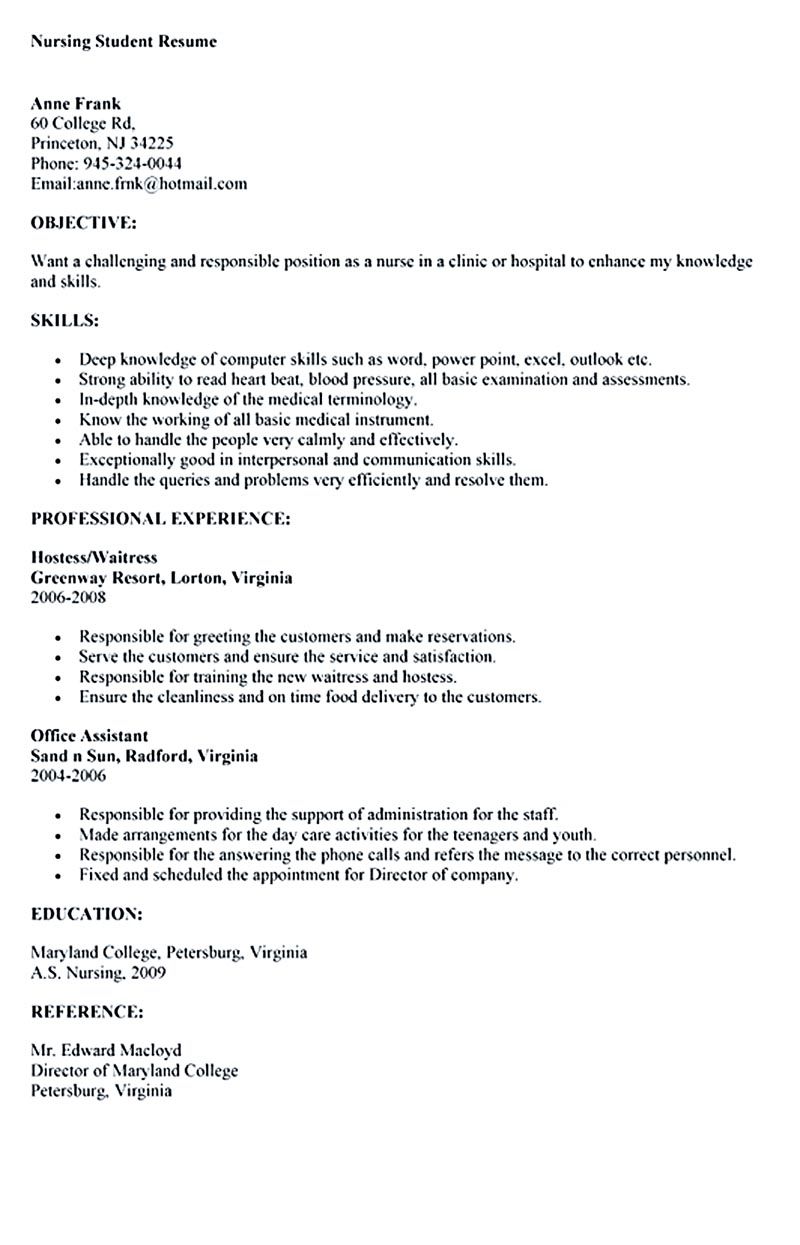 student nurse resume on nursing student resume must contains relevant skills experience and also educational background to make sure the hospita nursing students student resume nurse