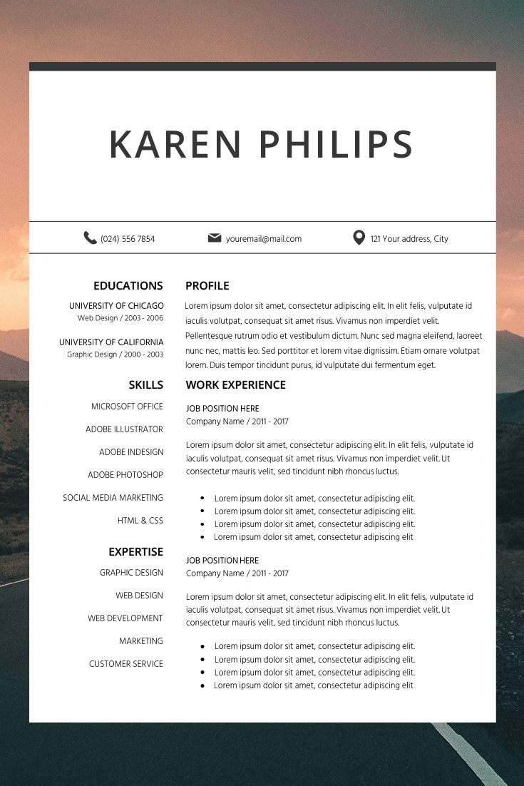 standard resume template on standard cv format resume template word karen philips resume template word cv template resume template