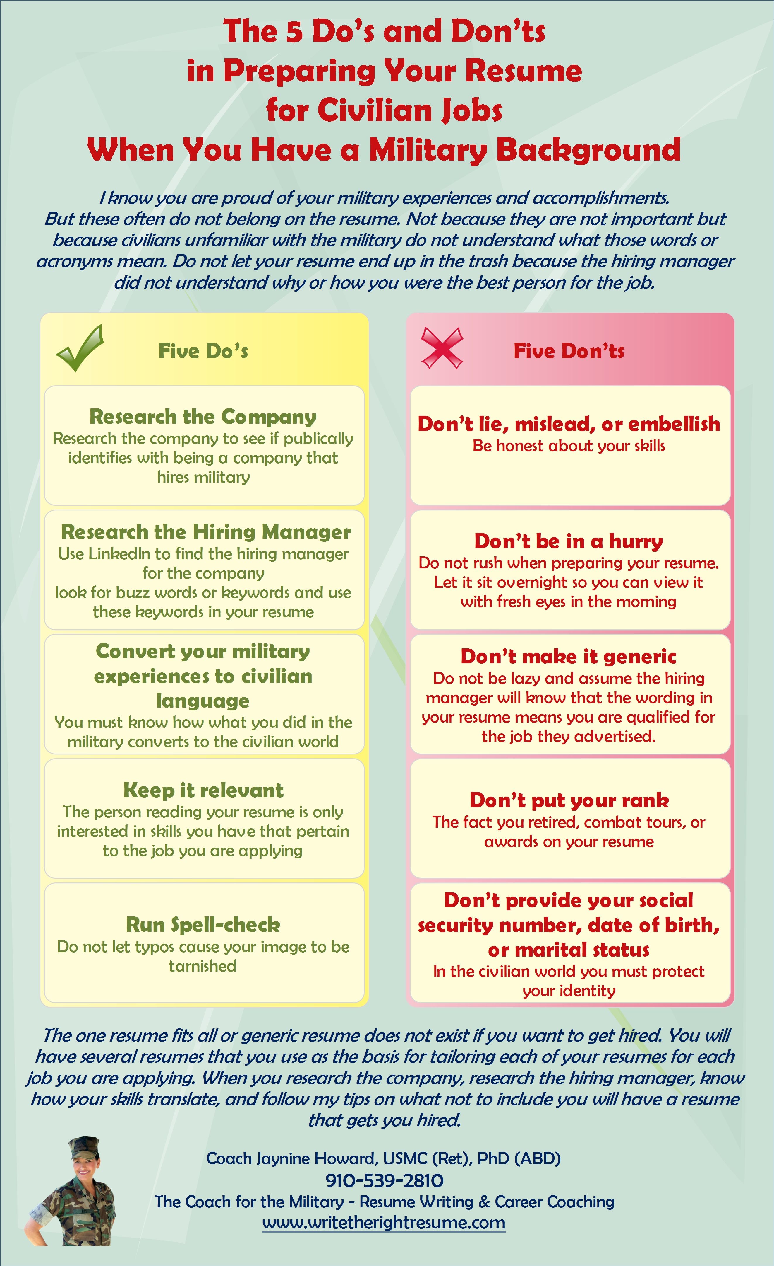 5 do s don ts to writing your resume for a civilian employer when you have a military background http expertbe military jobs cover letter for resume resume military awards on resume on 5 do s don ts to writing your resume for a civilian employer when you have a military background http expertbe military jobs cover letter for resume resume